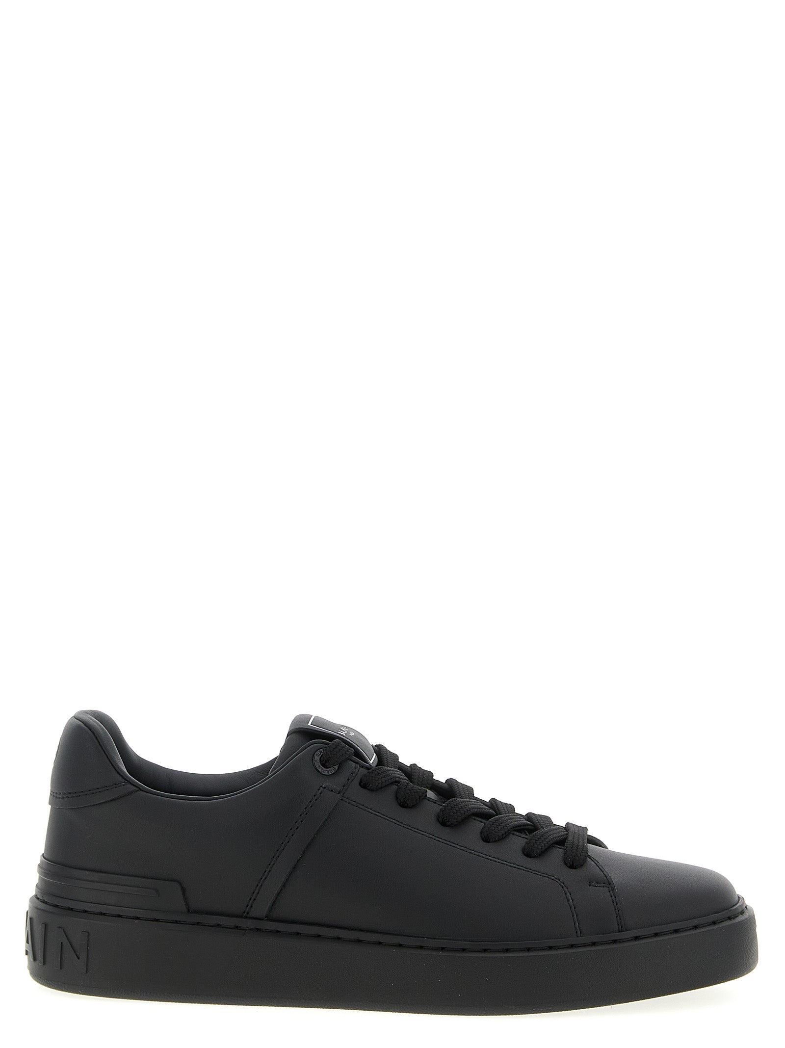Balmain Black Calfskin Low Top Sneakers Curated Luxury Accessories by Orvyn