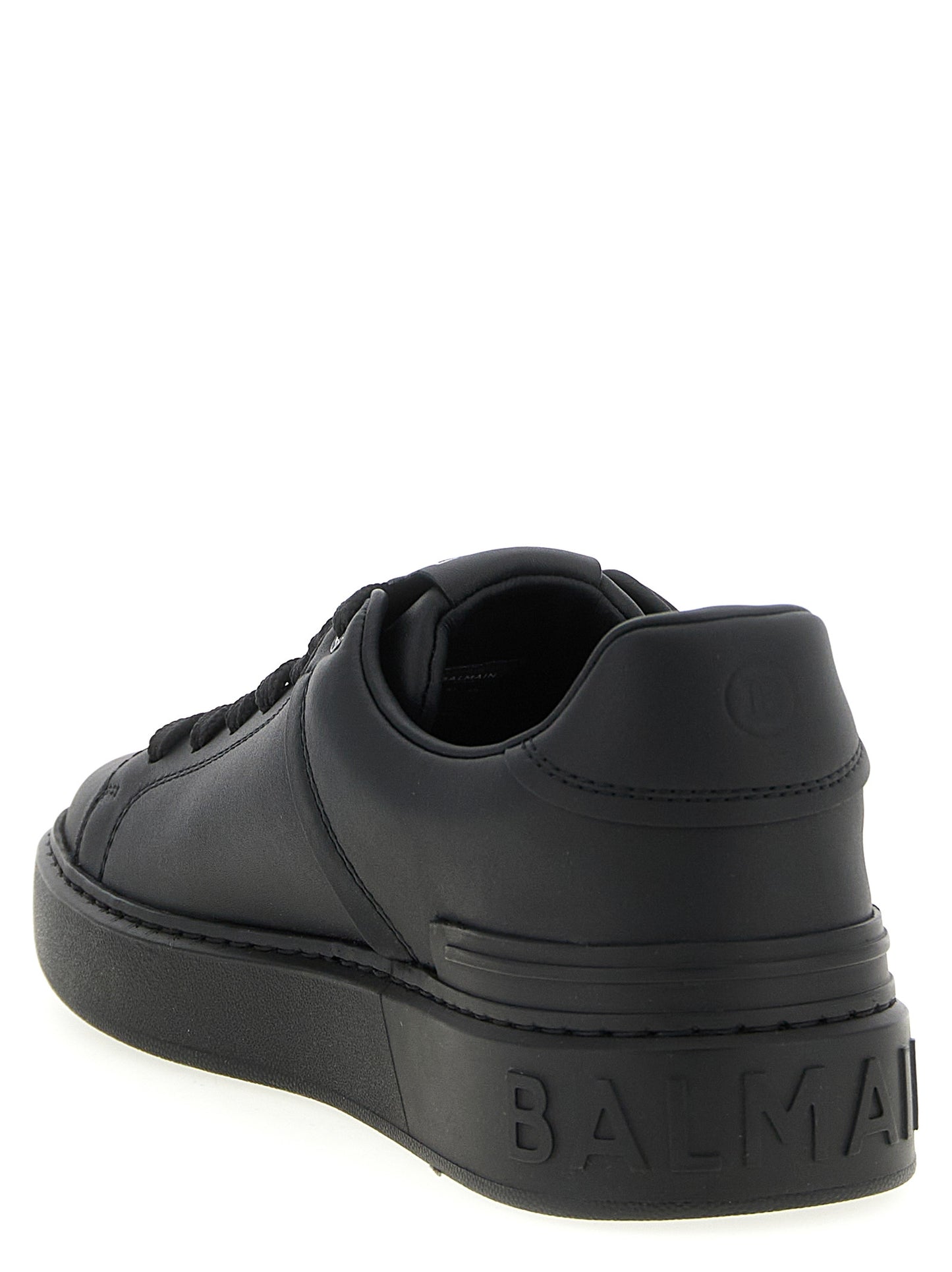 Balmain Black Calfskin Low Top Sneakers Curated Luxury Accessories by Orvyn