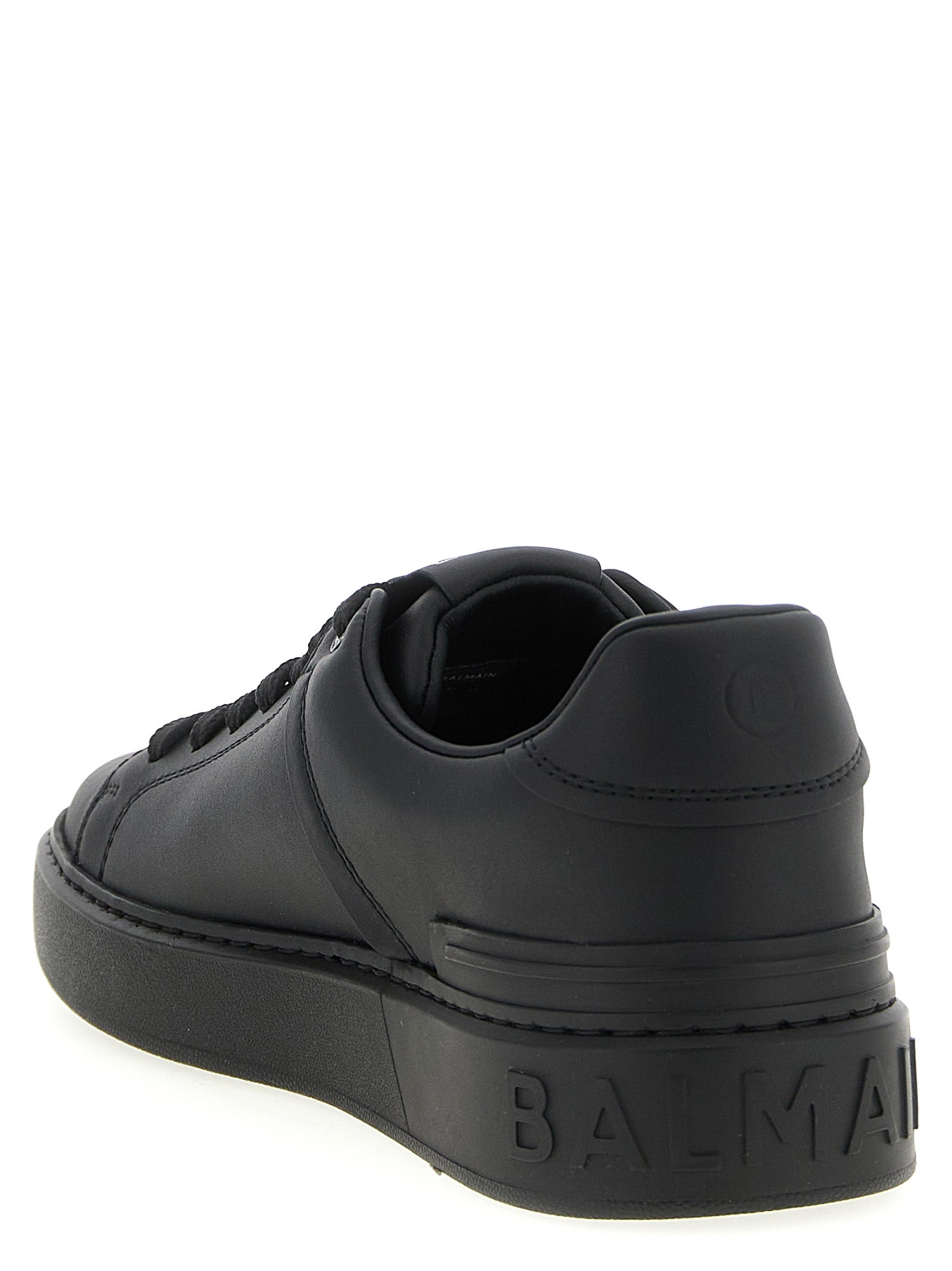 Balmain Black Calfskin Low Top Sneakers Curated Luxury Accessories by Orvyn