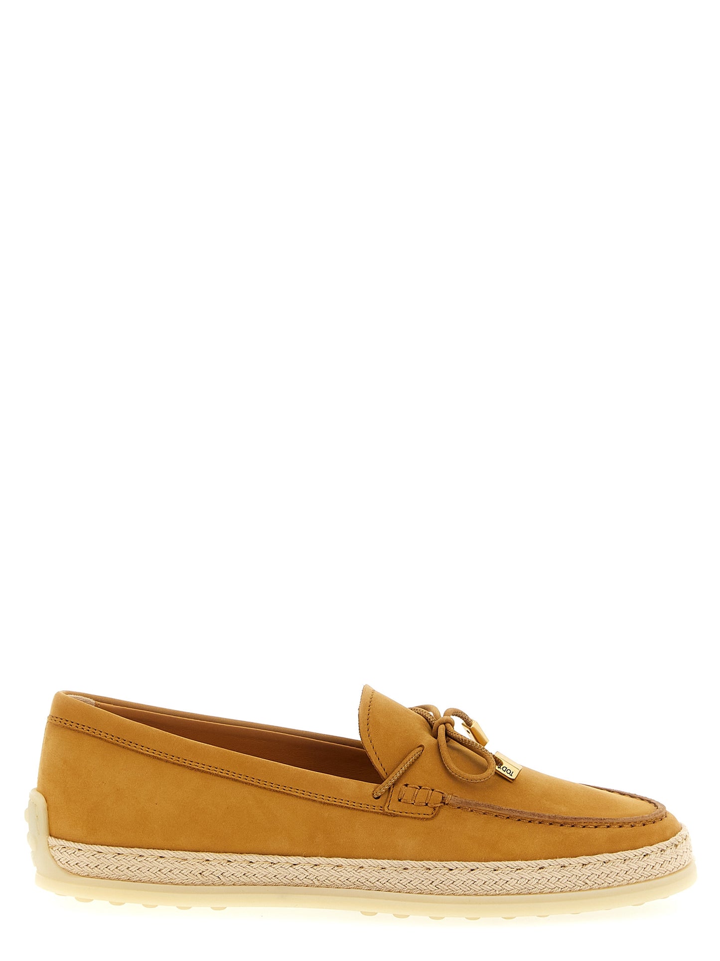 Tod's Beige Calfskin Slip-On Loafers Curated Luxury Accessories by Orvyn