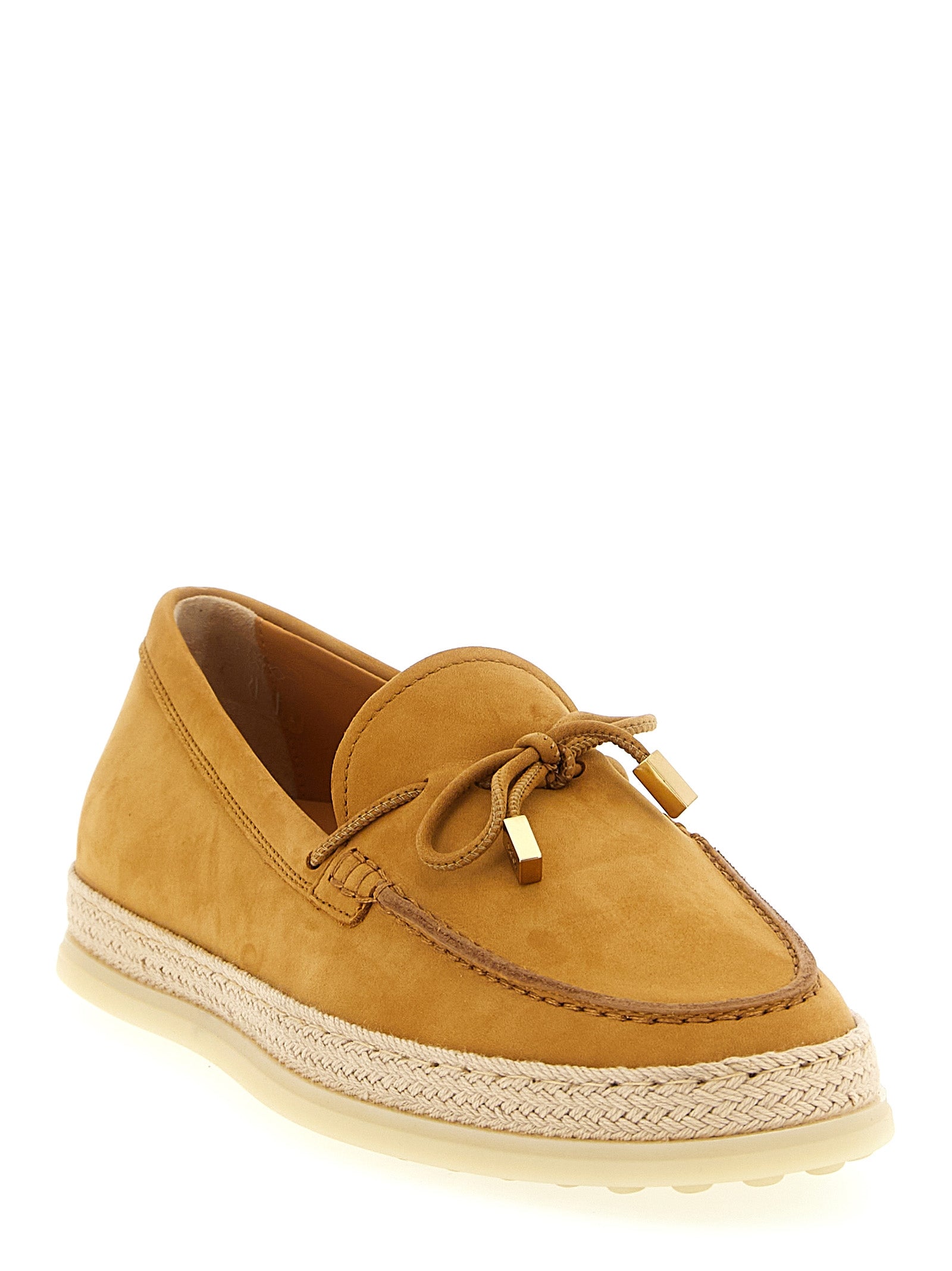 Tod's Beige Calfskin Slip-On Loafers Curated Luxury Accessories by Orvyn