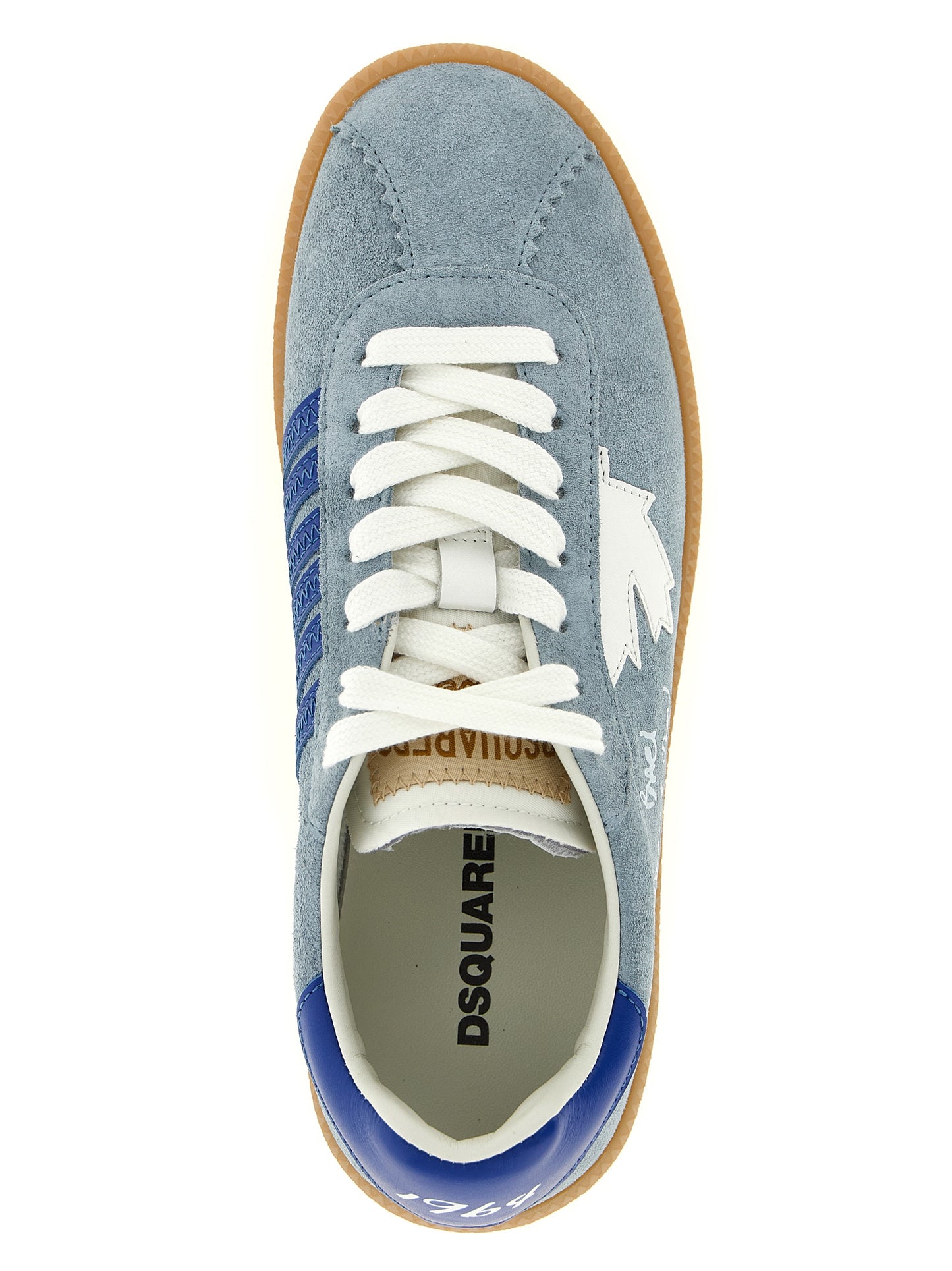 Dsquared² Blue Calfskin Low Top Sneakers Curated Luxury Accessories by Orvyn