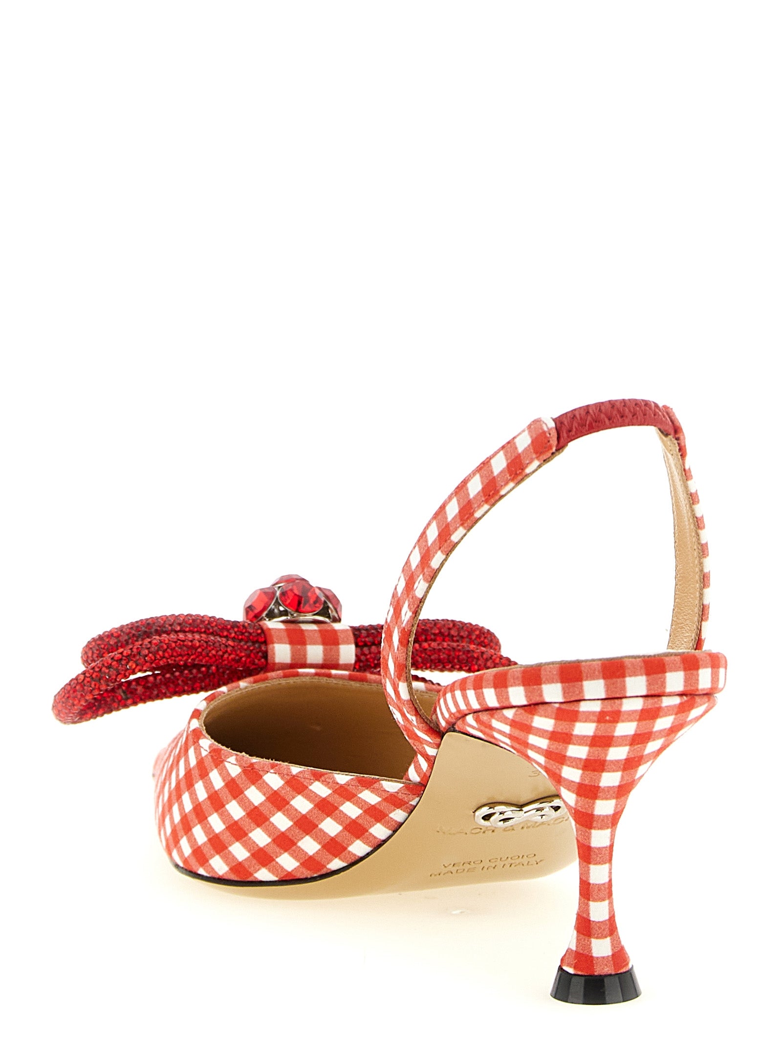 MACH & MACH Multicolor Cotton-Like Mid Heel Pumps Curated Luxury Accessories by Orvyn