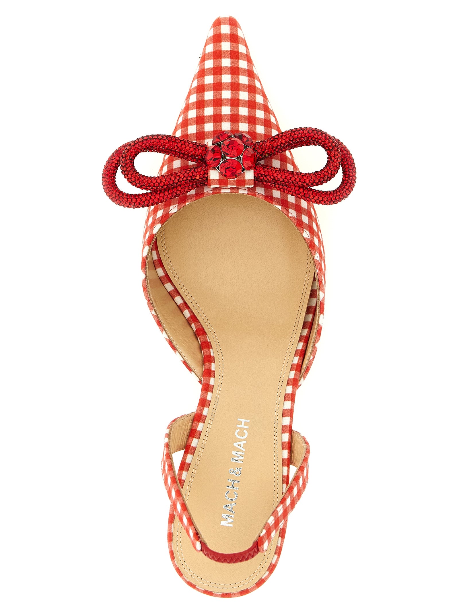 MACH & MACH Multicolor Cotton-Like Mid Heel Pumps Curated Luxury Accessories by Orvyn