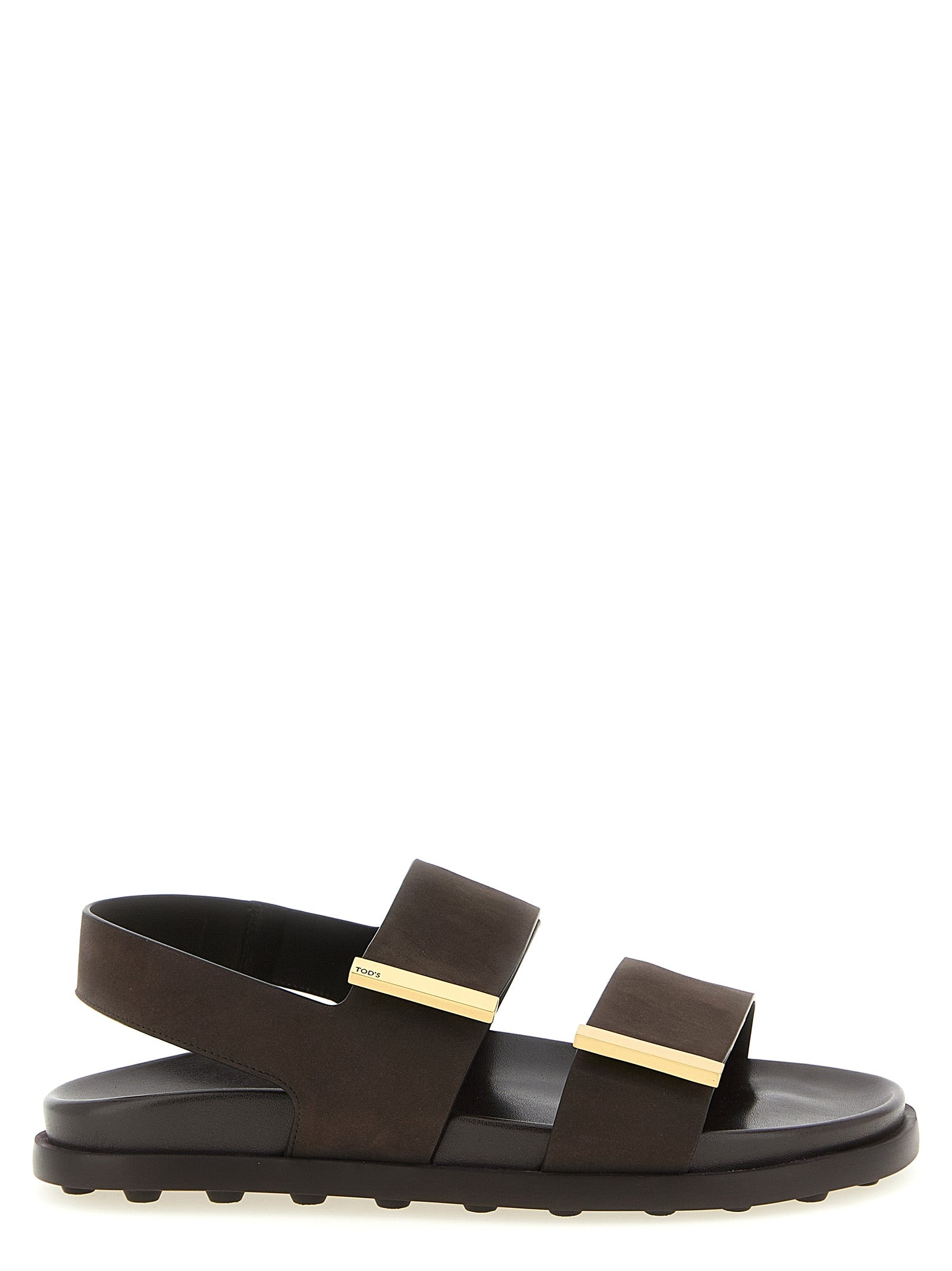 Tod's Brown Calfskin Flat Sandals Curated Luxury Accessories by Orvyn