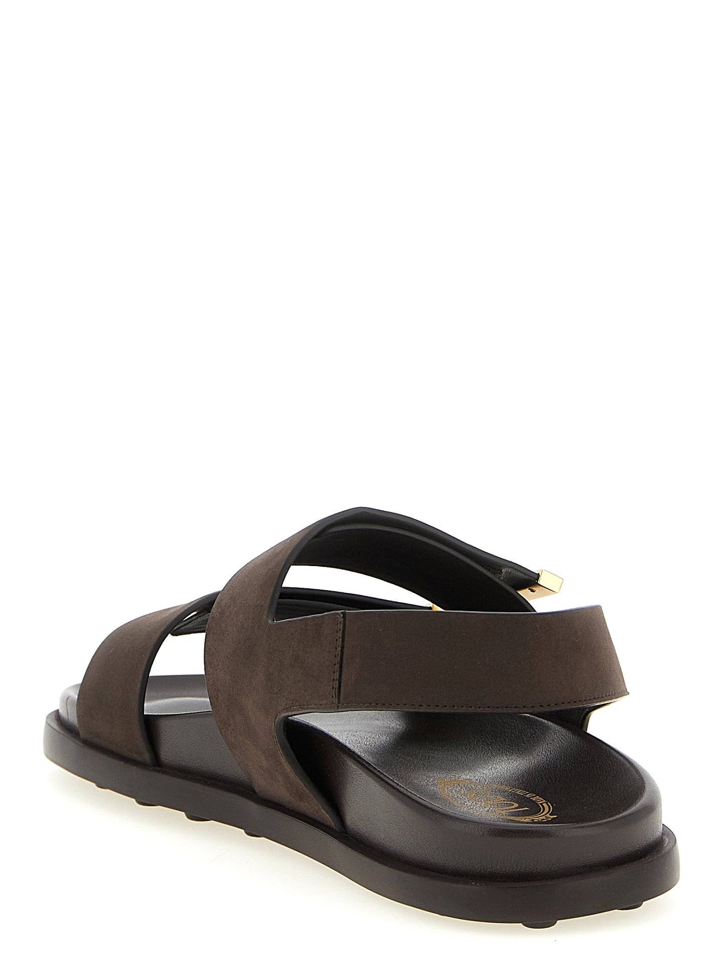 Tod's Brown Calfskin Flat Sandals Curated Luxury Accessories by Orvyn