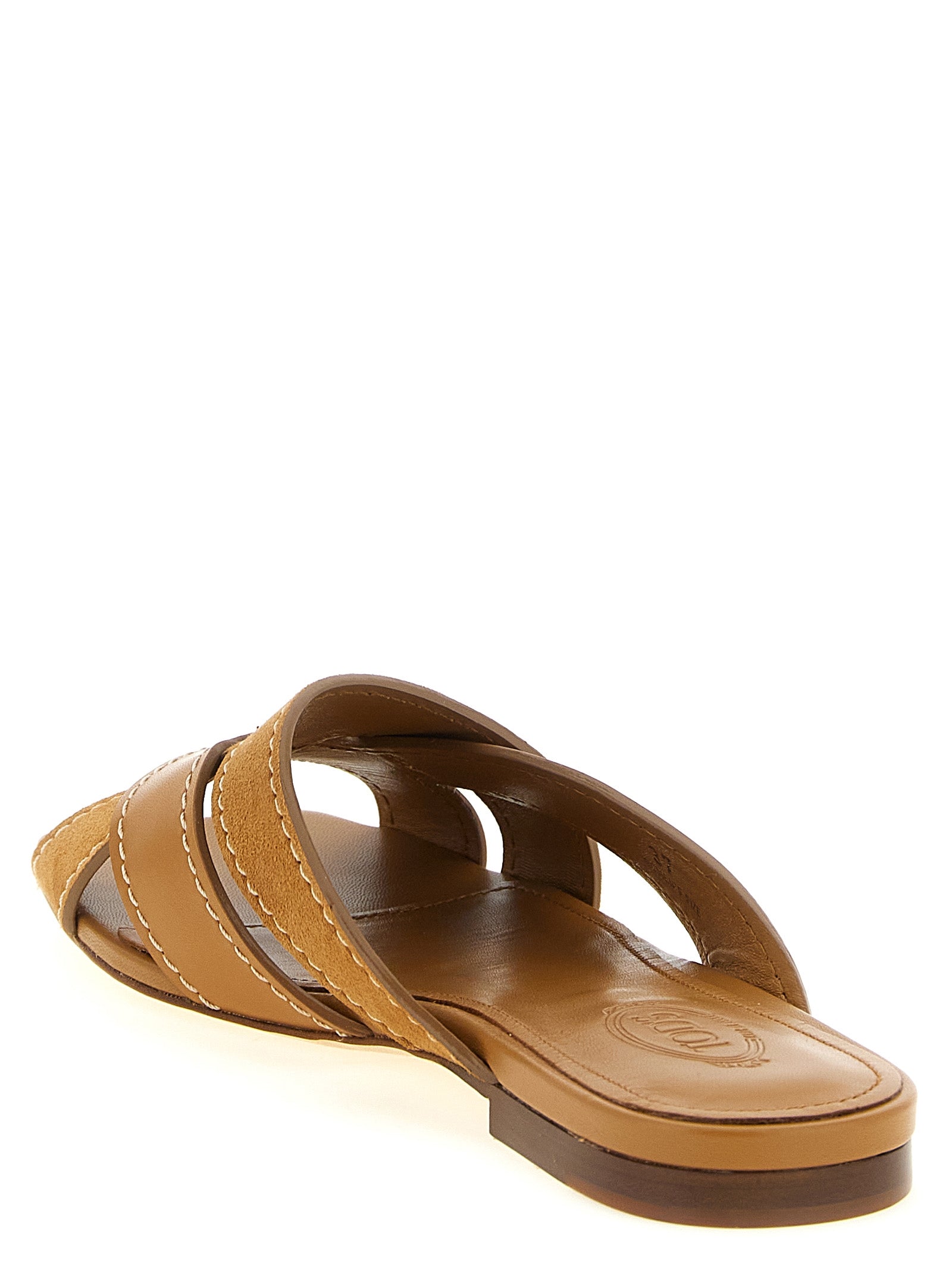 Tod's Beige Calfskin Slides Curated Luxury Accessories by Orvyn