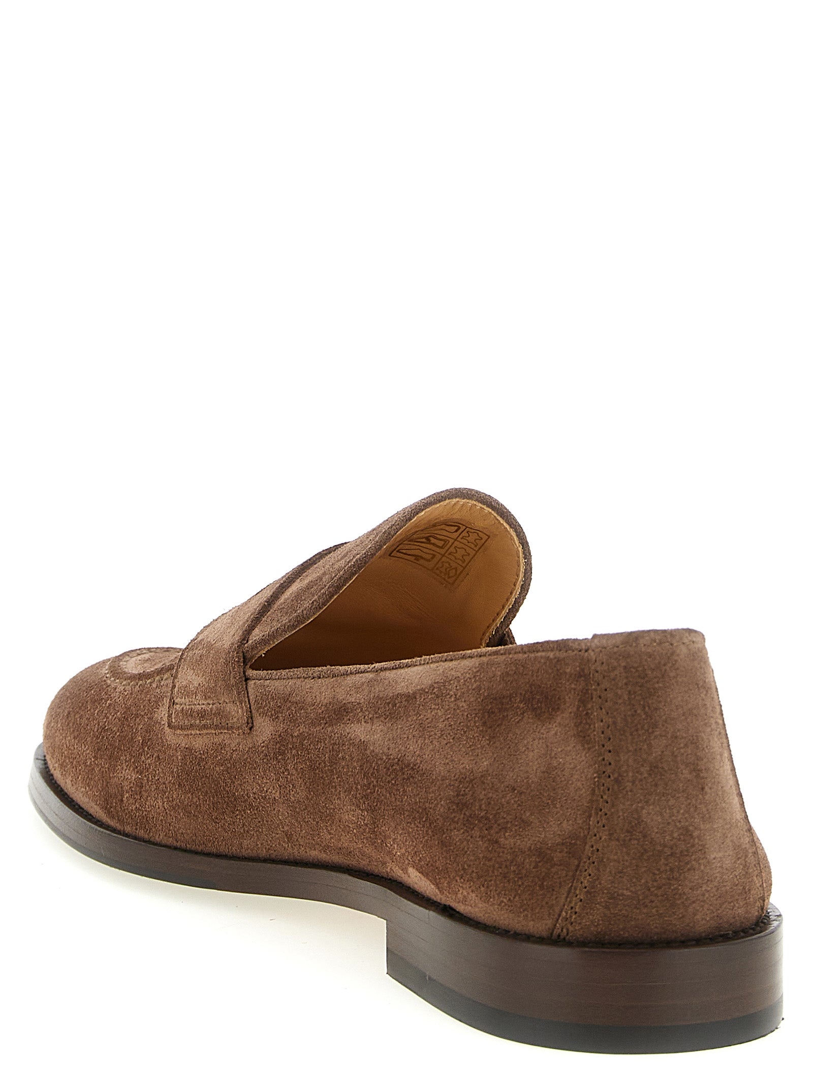 Brunello Cucinelli Brown Calfskin Slip-On Loafers Curated Luxury Accessories by Orvyn