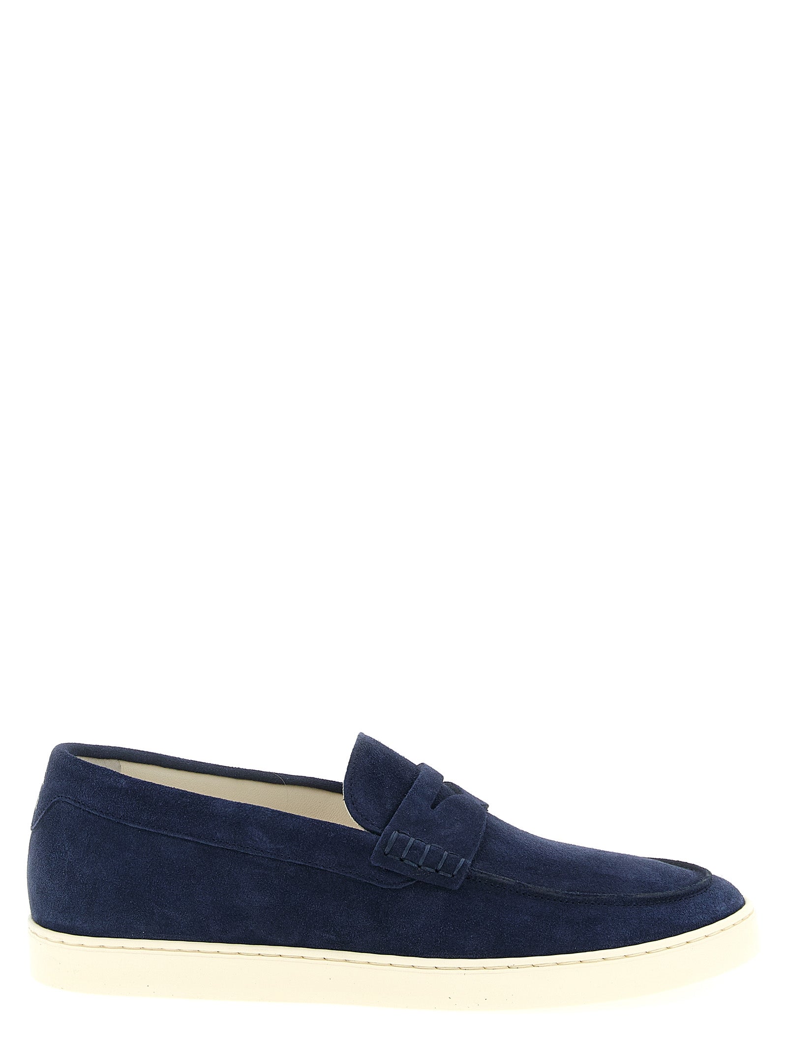 Brunello Cucinelli Blue Calfskin Slip-On Loafers Curated Luxury Accessories by Orvyn