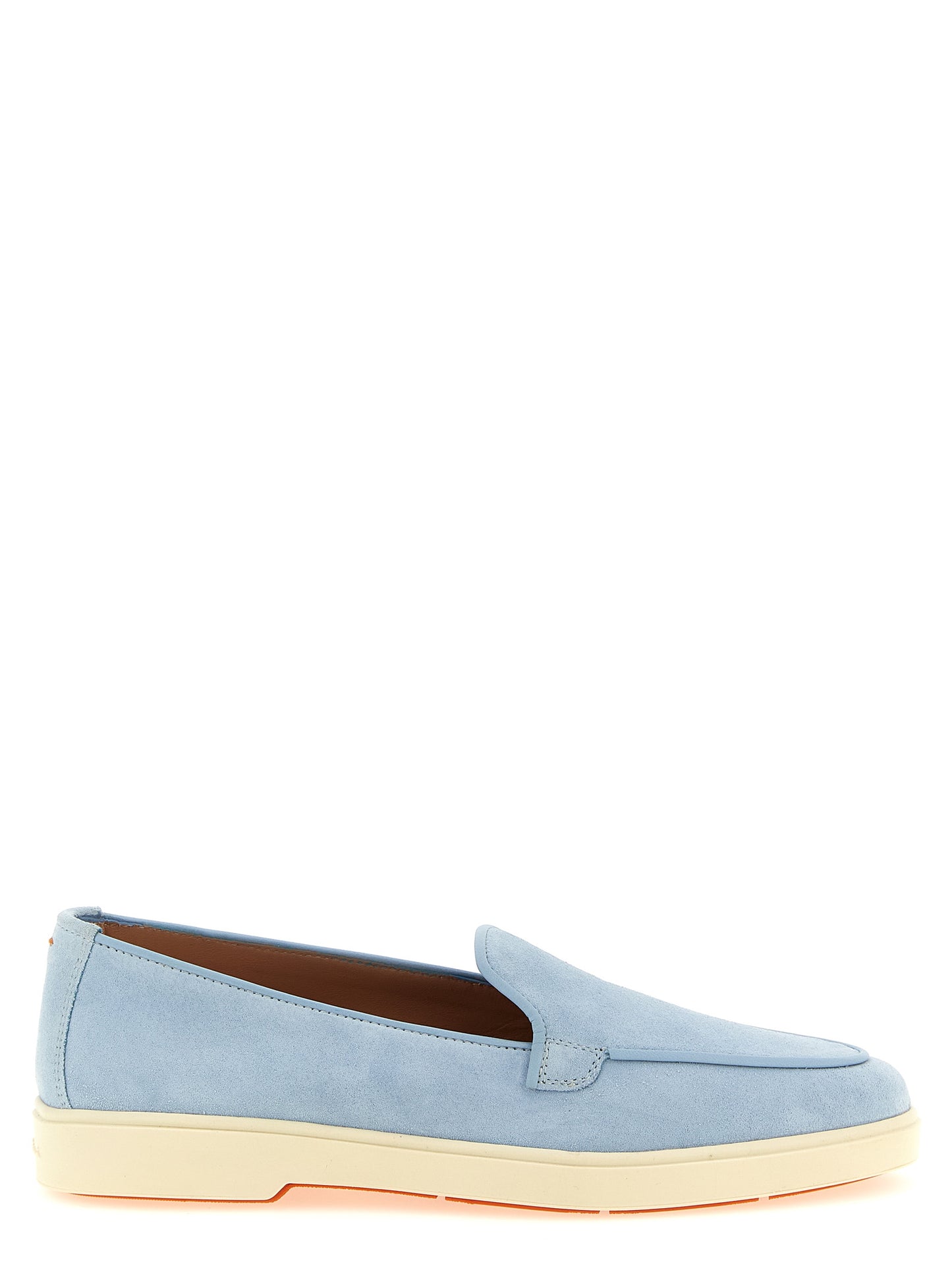 Santoni Blue Calfskin Slip-On Loafers Curated Luxury Accessories by Orvyn