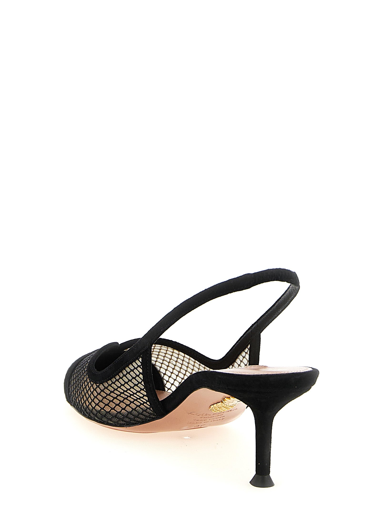 Aquazzura Black Textile Mid Heel Pumps Curated Luxury Accessories by Orvyn