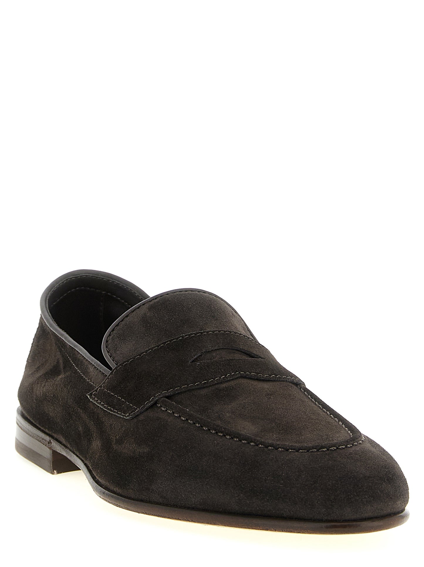 Brunello Cucinelli Brown Calfskin Slip-On Loafers Curated Luxury Accessories by Orvyn