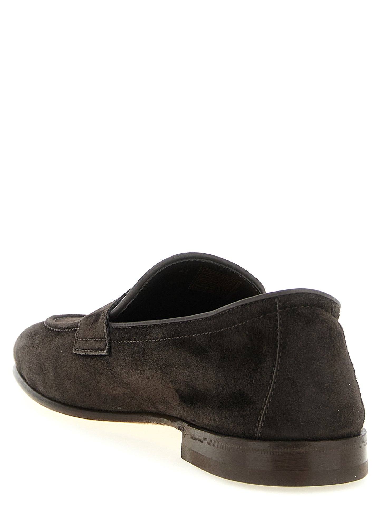 Brunello Cucinelli Brown Calfskin Slip-On Loafers Curated Luxury Accessories by Orvyn