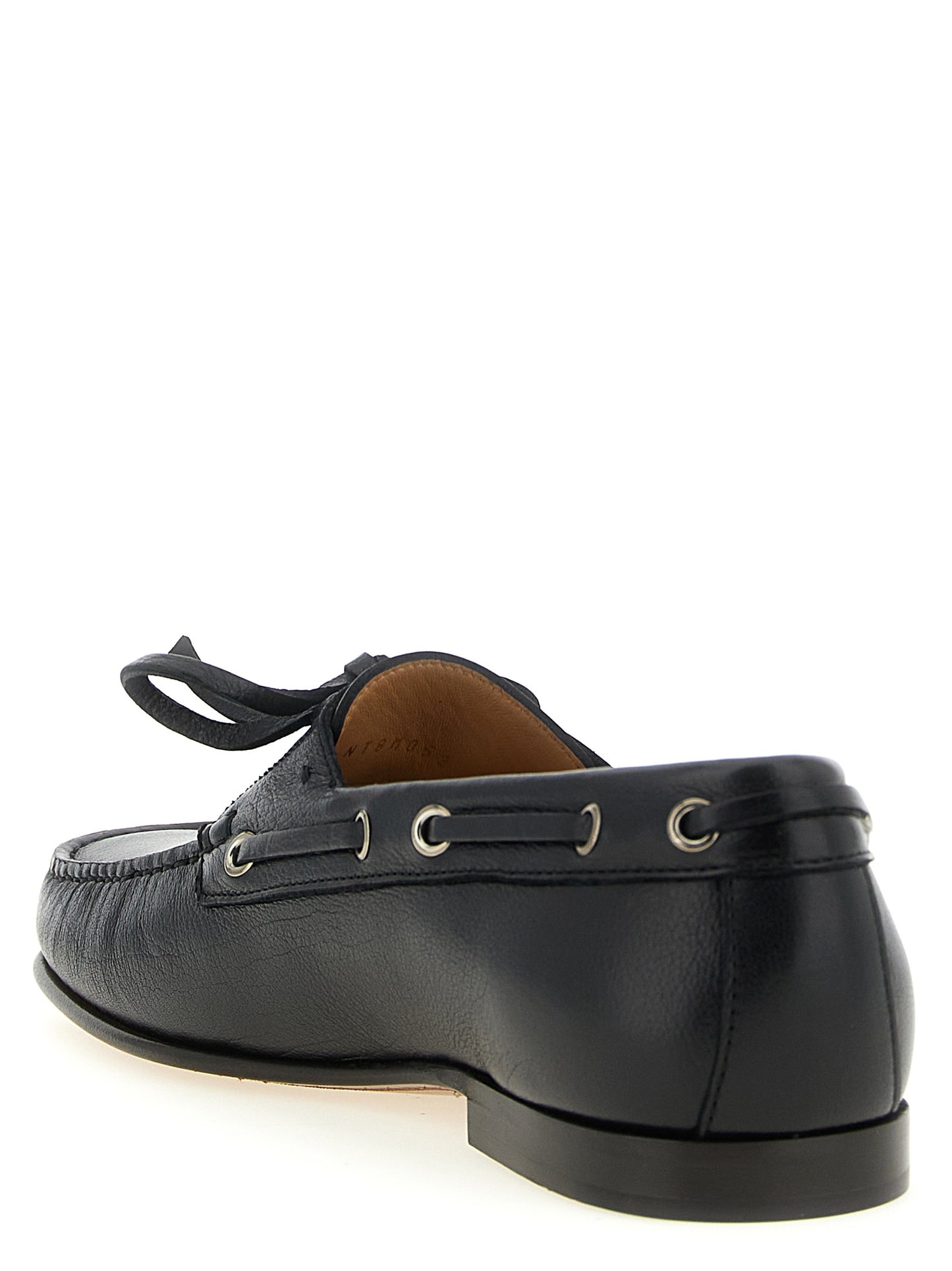 Valentino Garavani Black Buffalo Leather Slip-On Loafers Curated Luxury Accessories by Orvyn