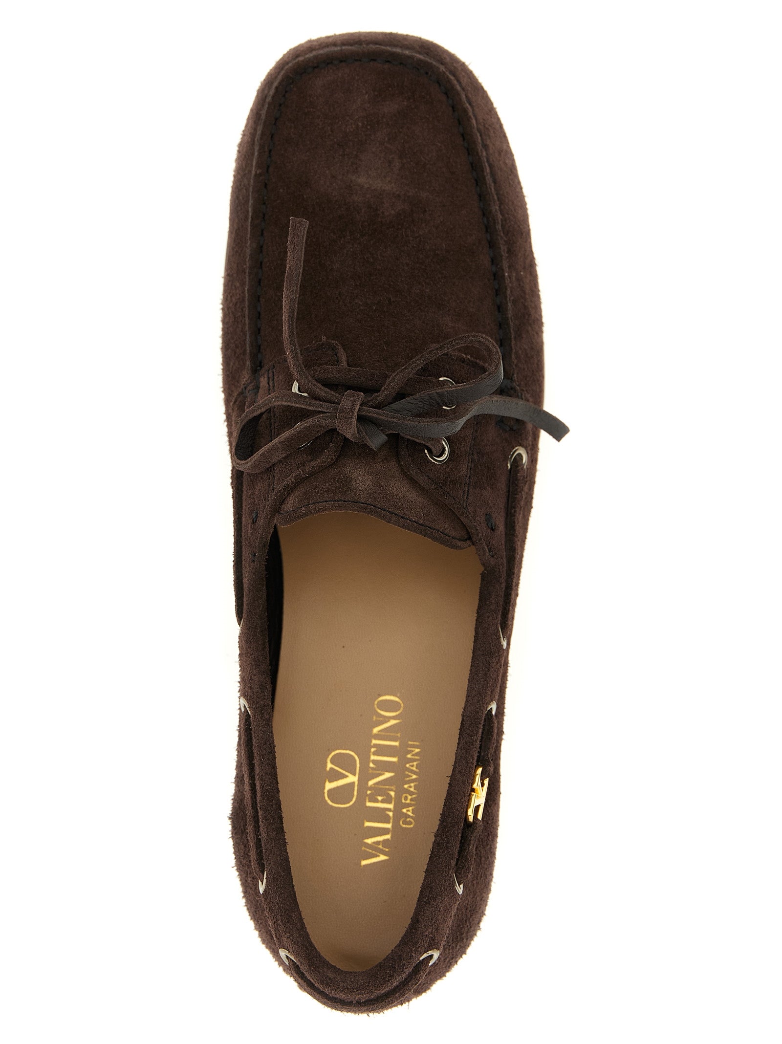 Valentino Garavani Brown Cowhide Slip-On Loafers Curated Luxury Accessories by Orvyn