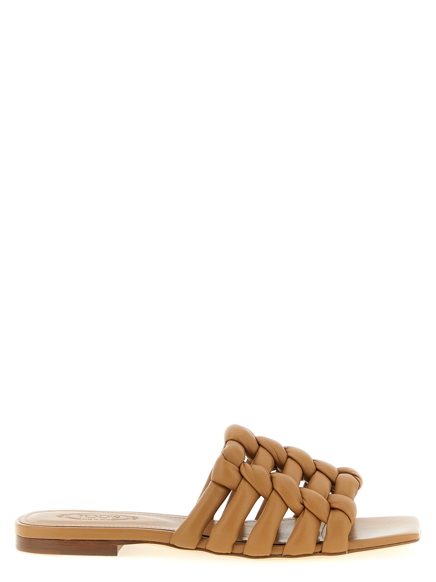 Tod's Brown Lambskin Slides Curated Luxury Accessories by Orvyn