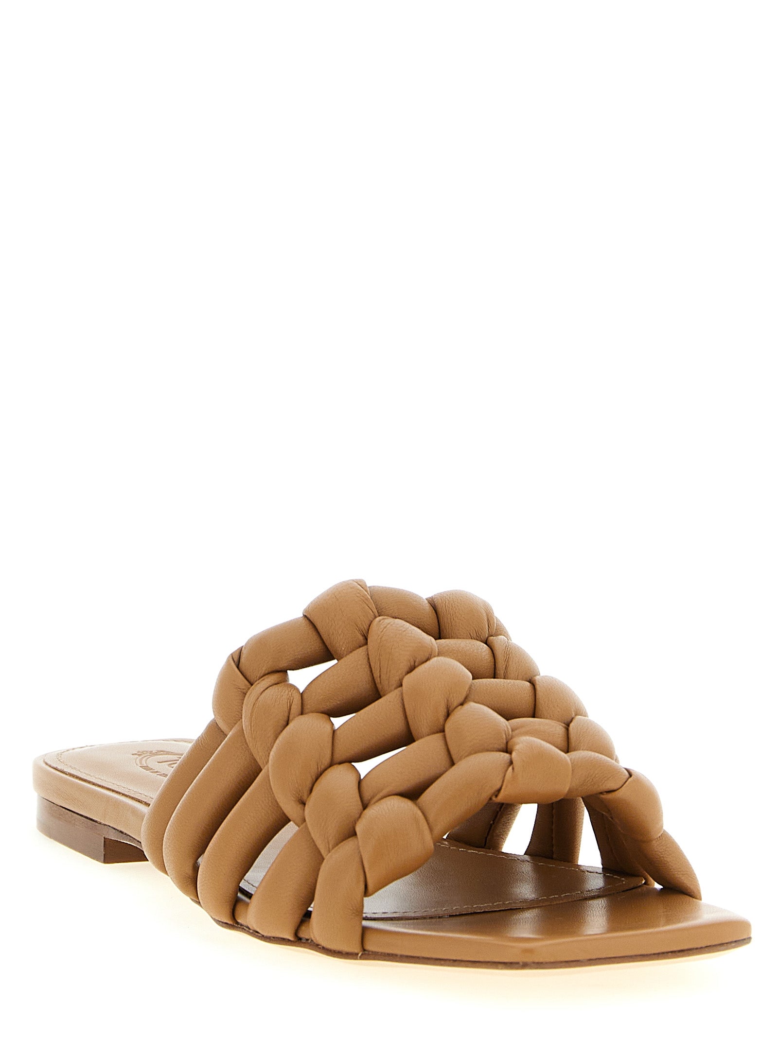 Tod's Brown Lambskin Slides Curated Luxury Accessories by Orvyn