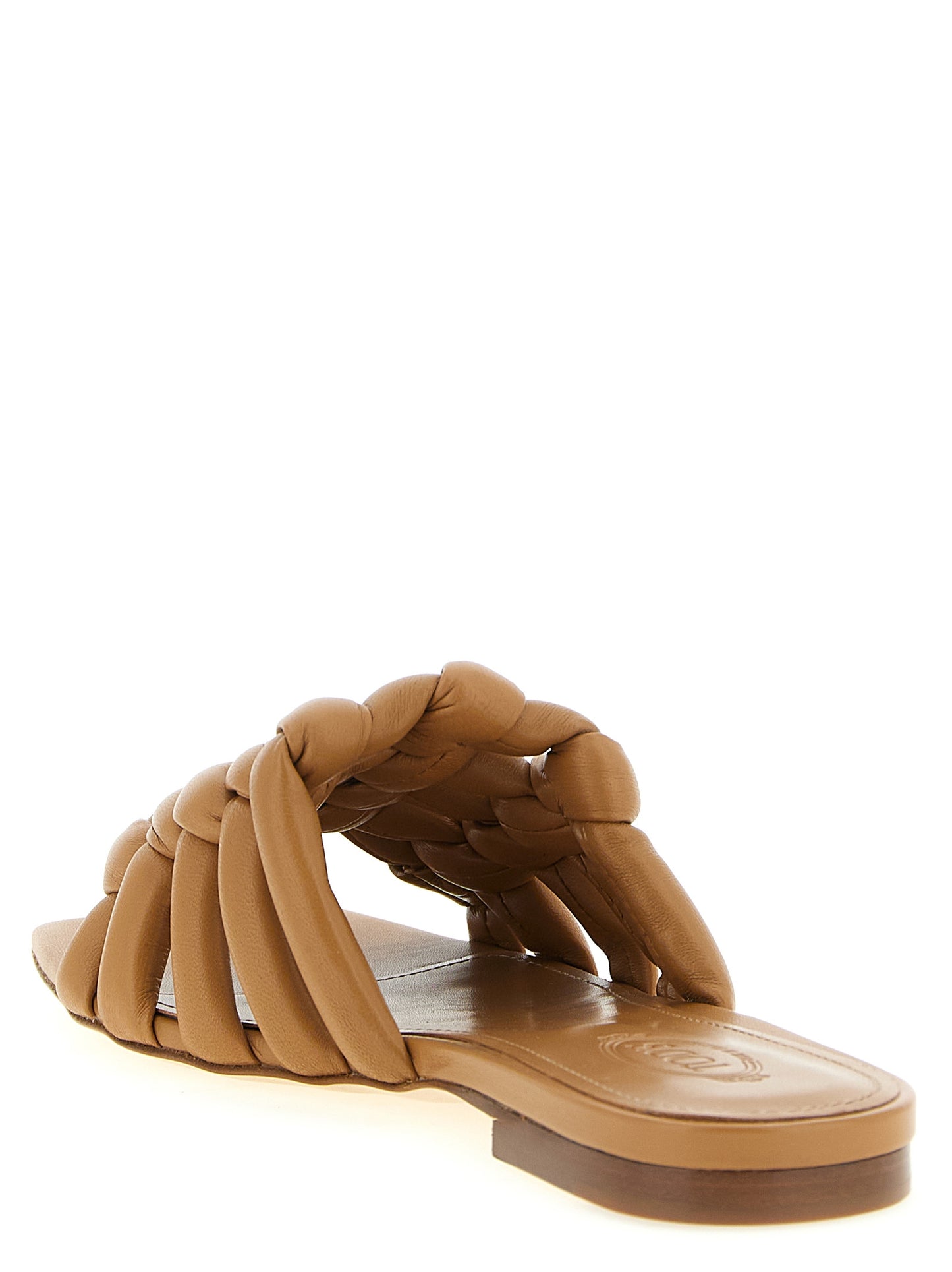 Tod's Brown Lambskin Slides Curated Luxury Accessories by Orvyn