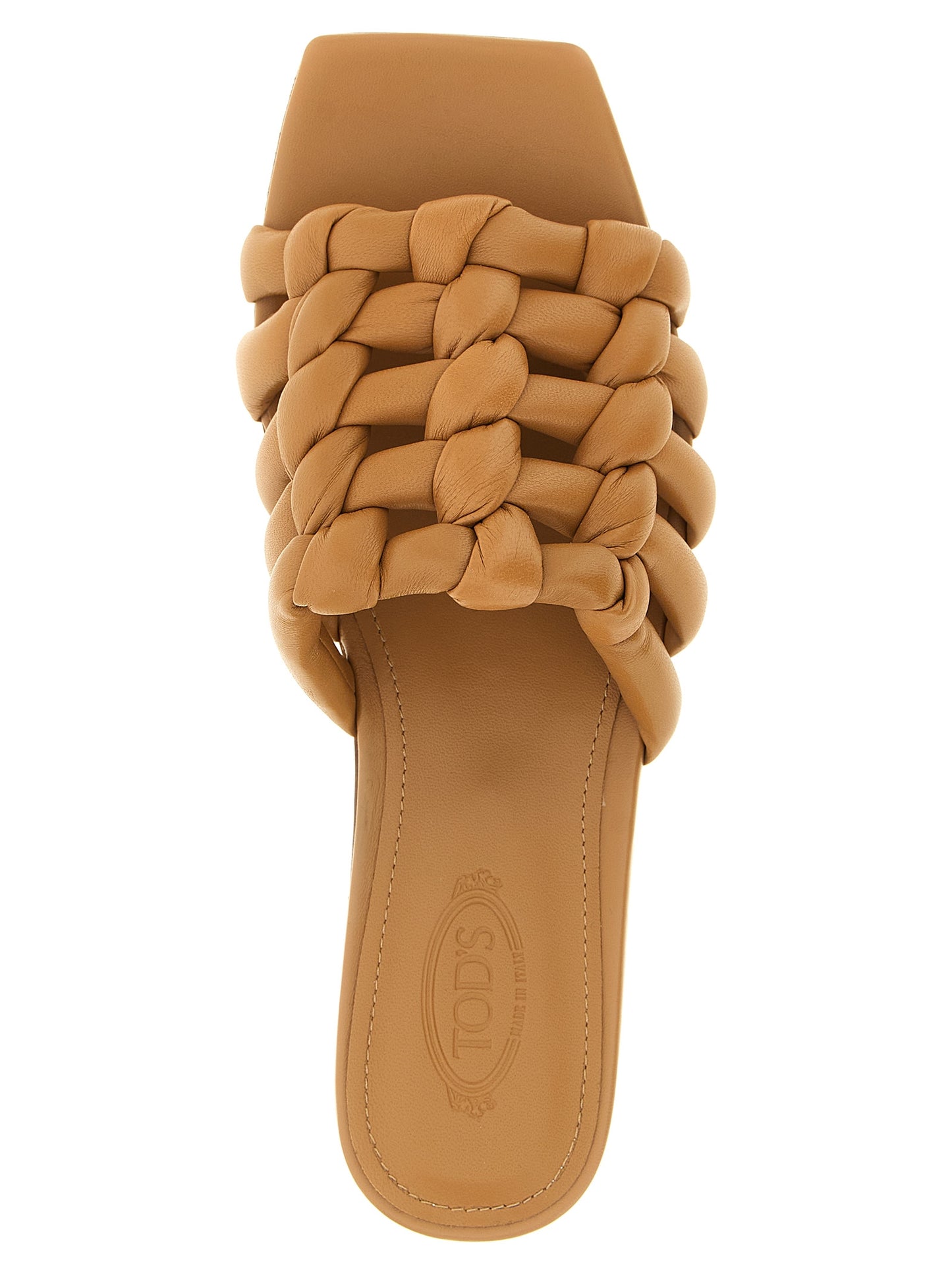 Tod's Brown Lambskin Slides Curated Luxury Accessories by Orvyn
