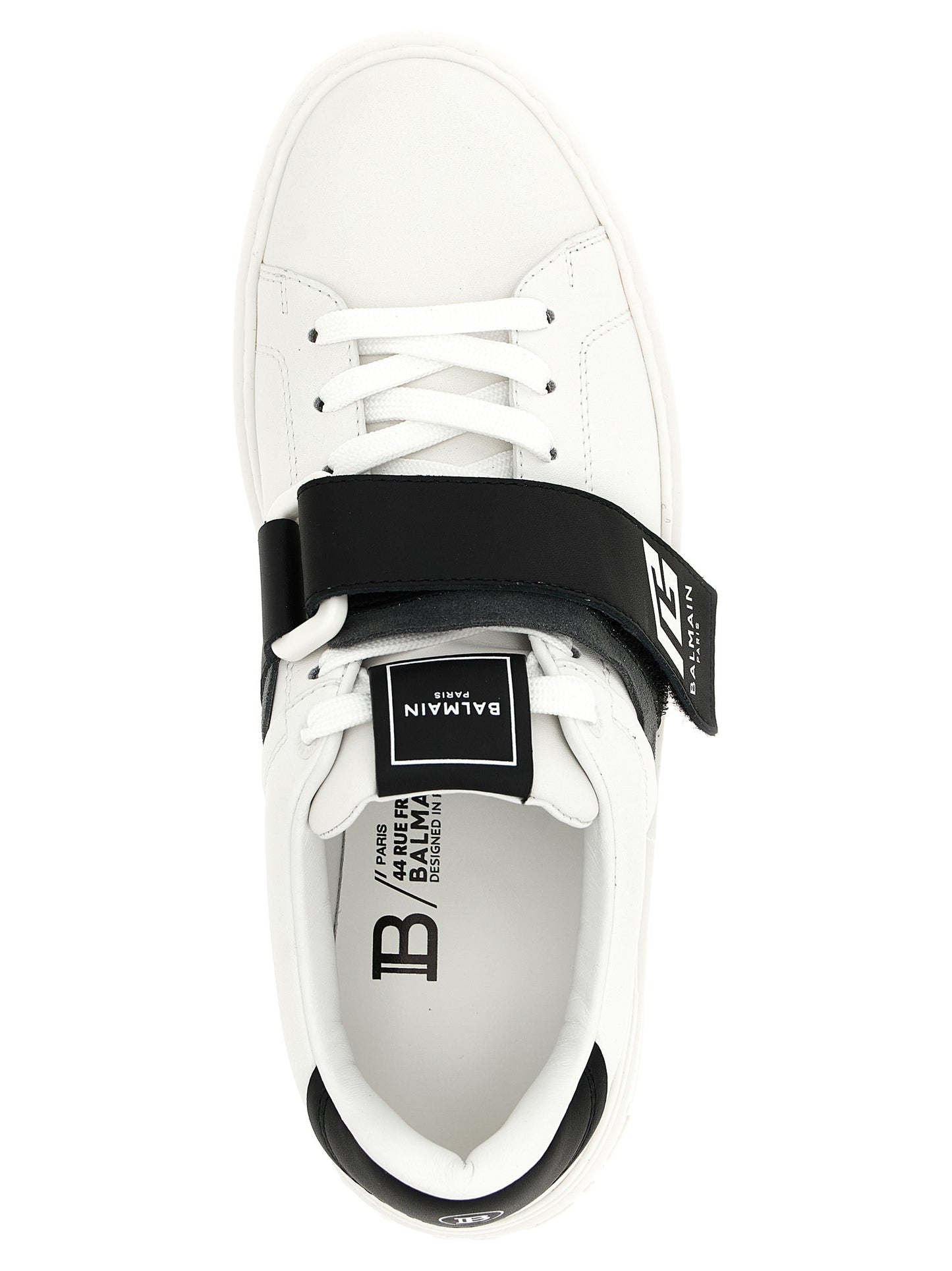 Balmain Bicolor Calfskin Low Top Sneakers Curated Luxury Accessories by Orvyn