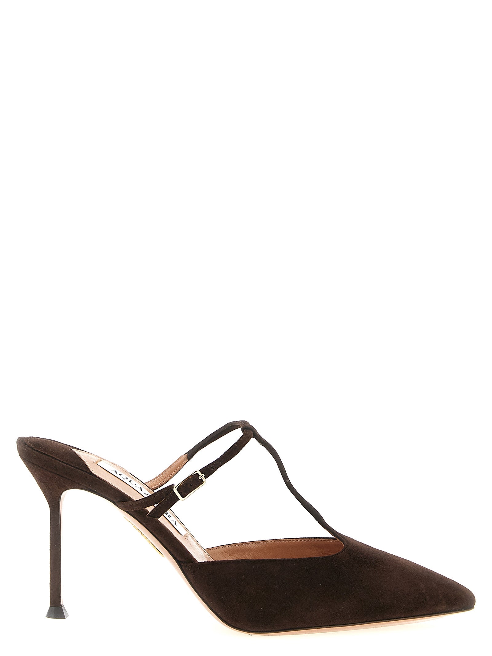 Aquazzura Brown Goatskin High Heel Pumps Curated Luxury Accessories by Orvyn