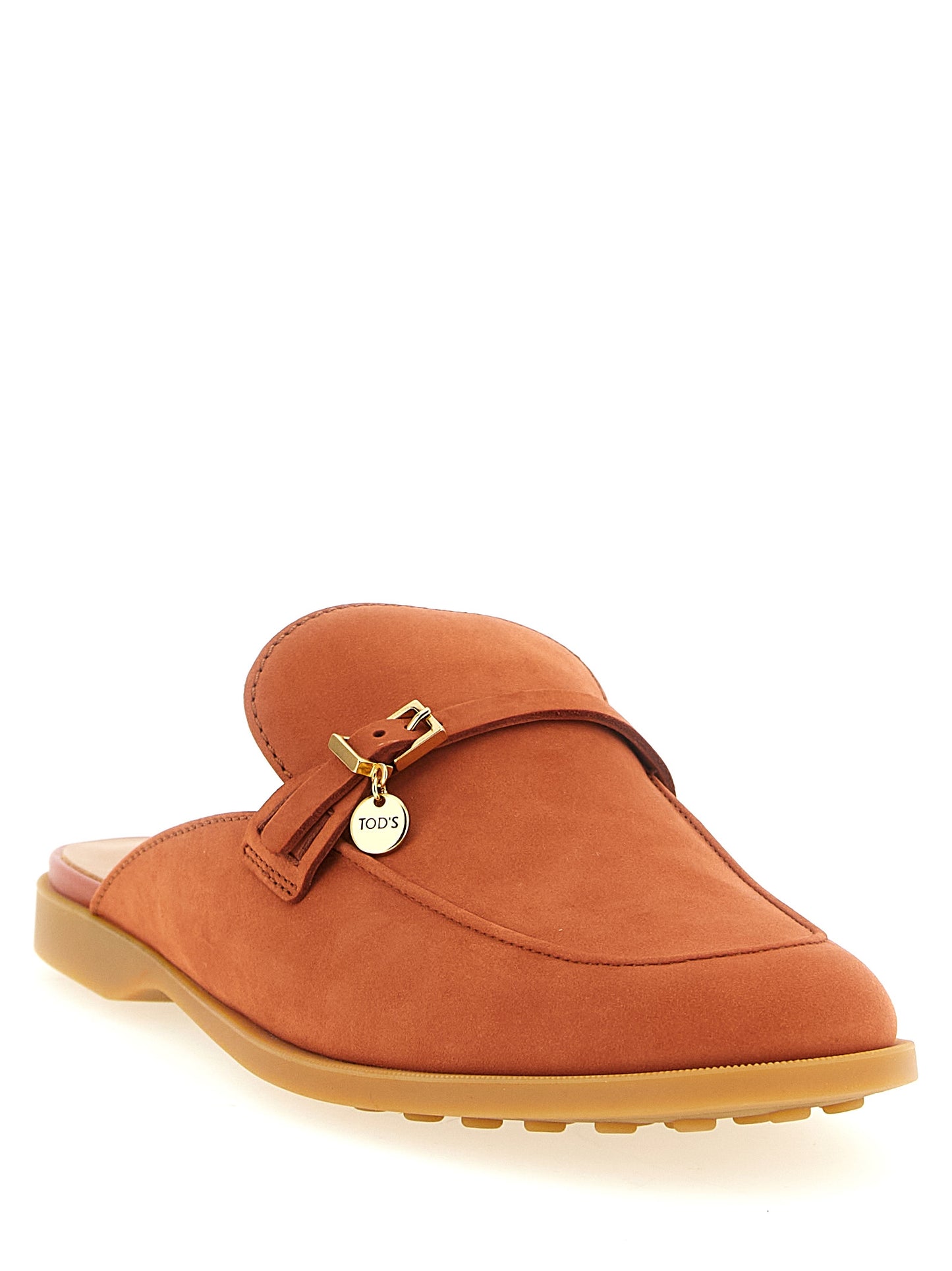 Tod's Orange Calfskin Mules Curated Luxury Accessories by Orvyn