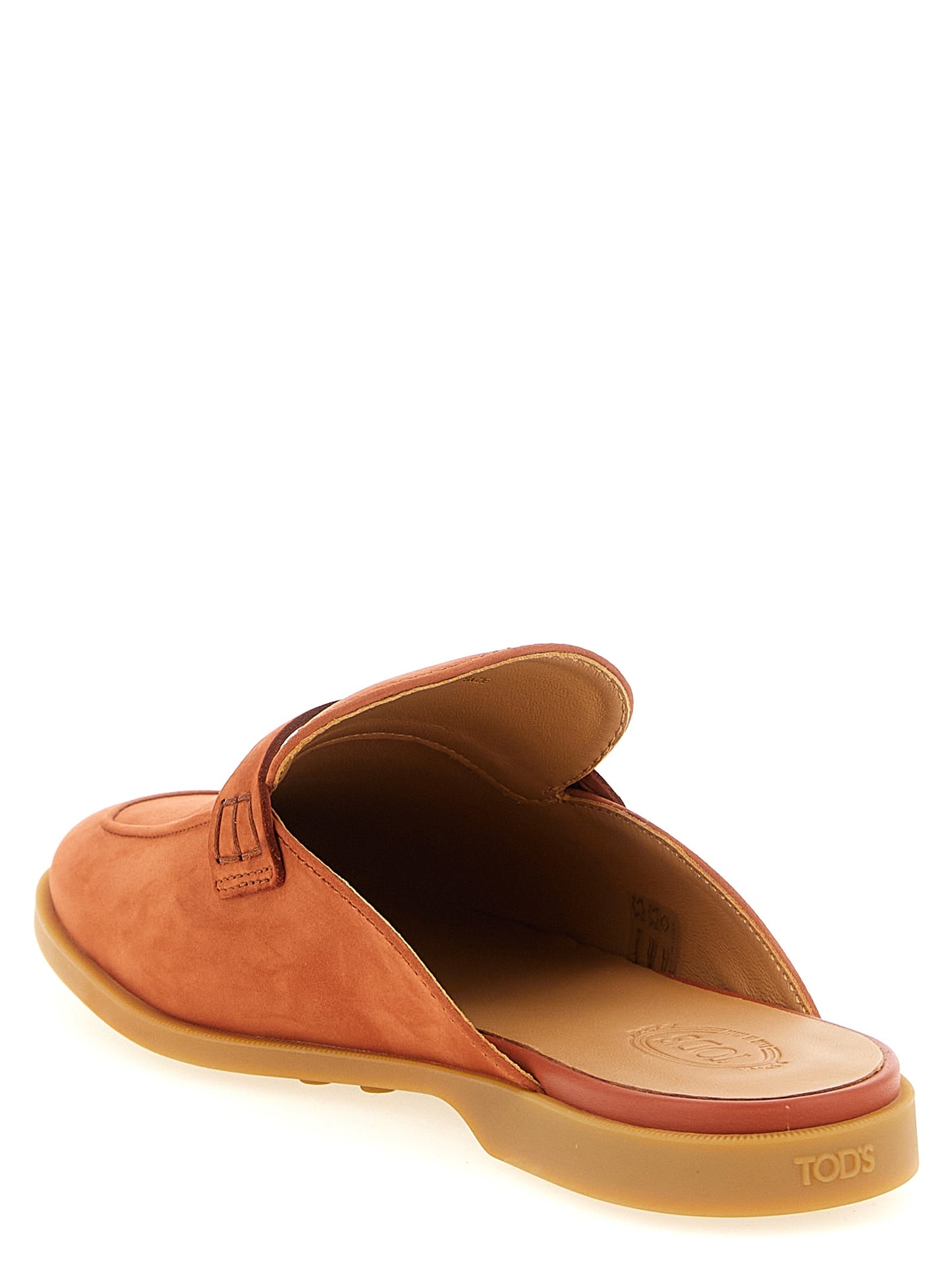 Tod's Orange Calfskin Mules Curated Luxury Accessories by Orvyn