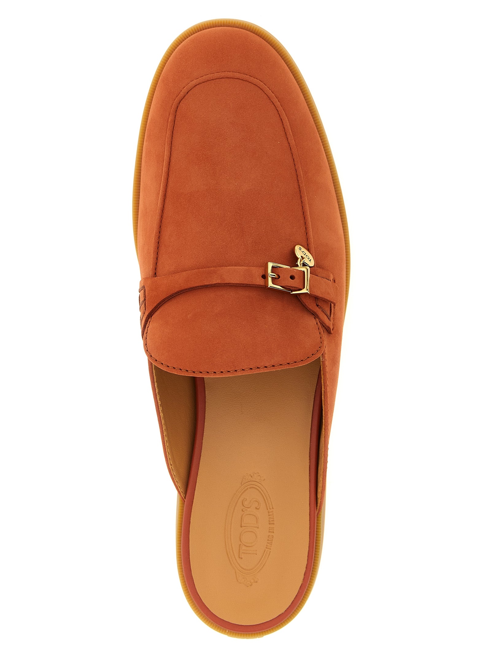 Tod's Orange Calfskin Mules Curated Luxury Accessories by Orvyn