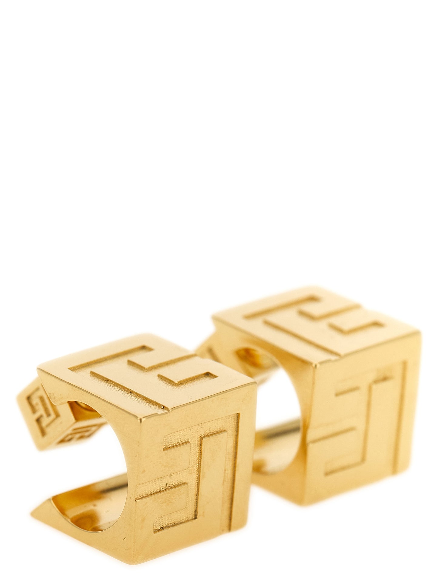 Balmain Gold Brass Earrings Curated Luxury Accessories by Orvyn