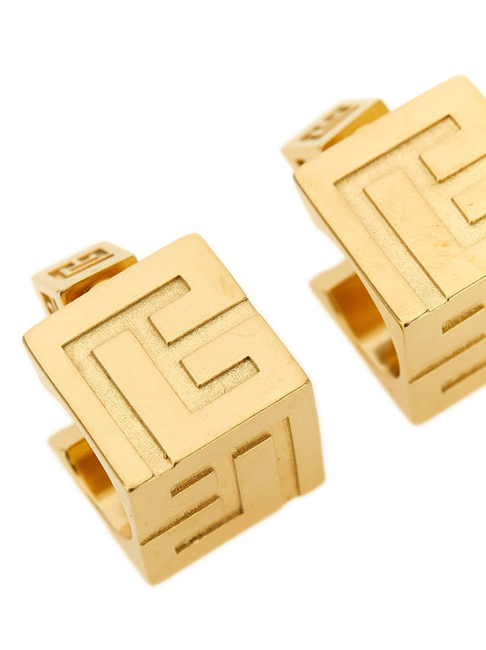 Balmain Gold Brass Earrings Curated Luxury Accessories by Orvyn