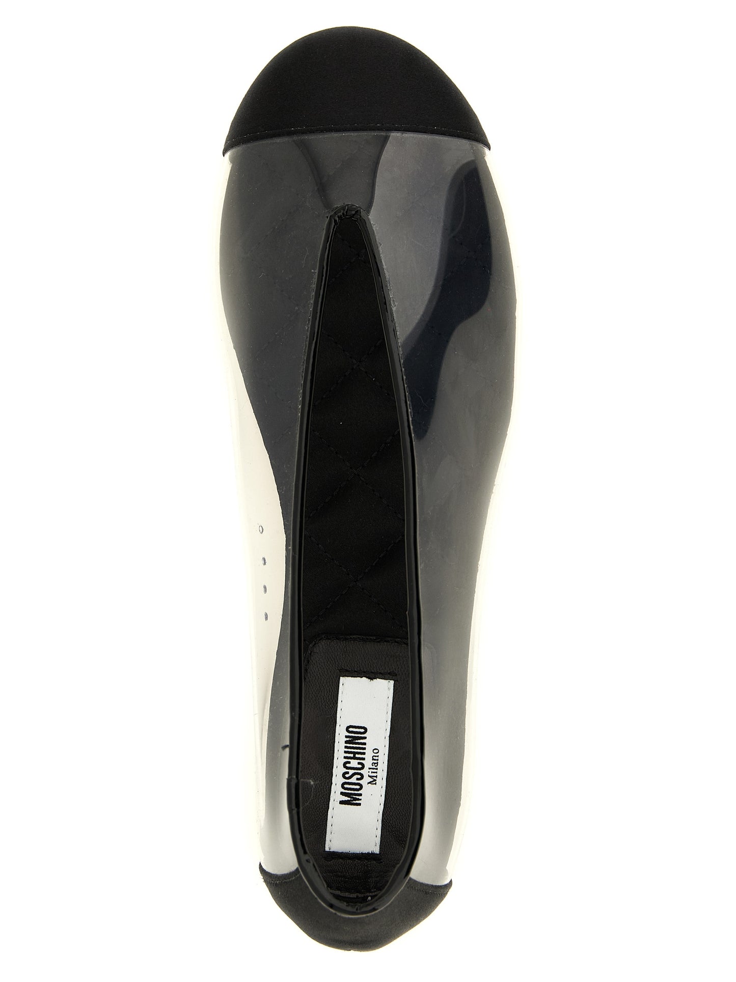 Moschino Black Pvc Ballet Flats Curated Luxury Accessories by Orvyn