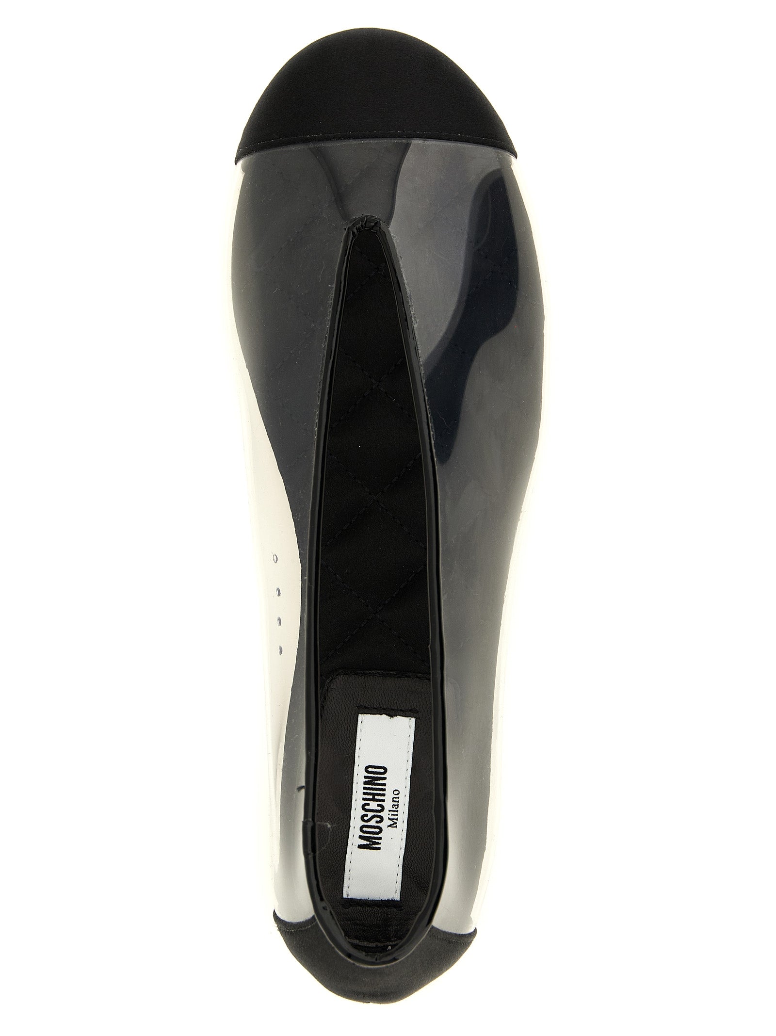 Moschino Black Pvc Ballet Flats Curated Luxury Accessories by Orvyn