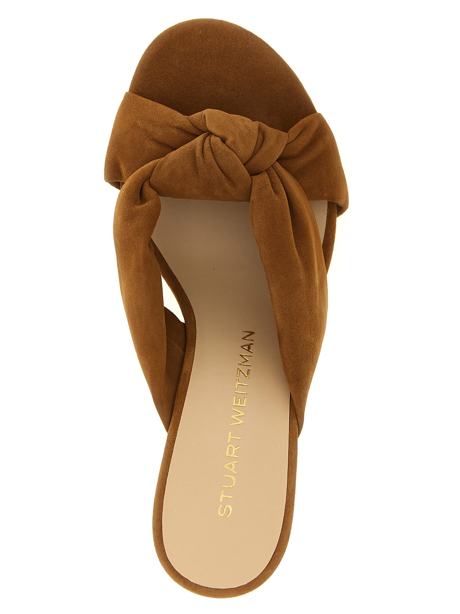 Stuart Weitzman Brown Polyethylene Stiletto Heel Sandals Curated Luxury Accessories by Orvyn