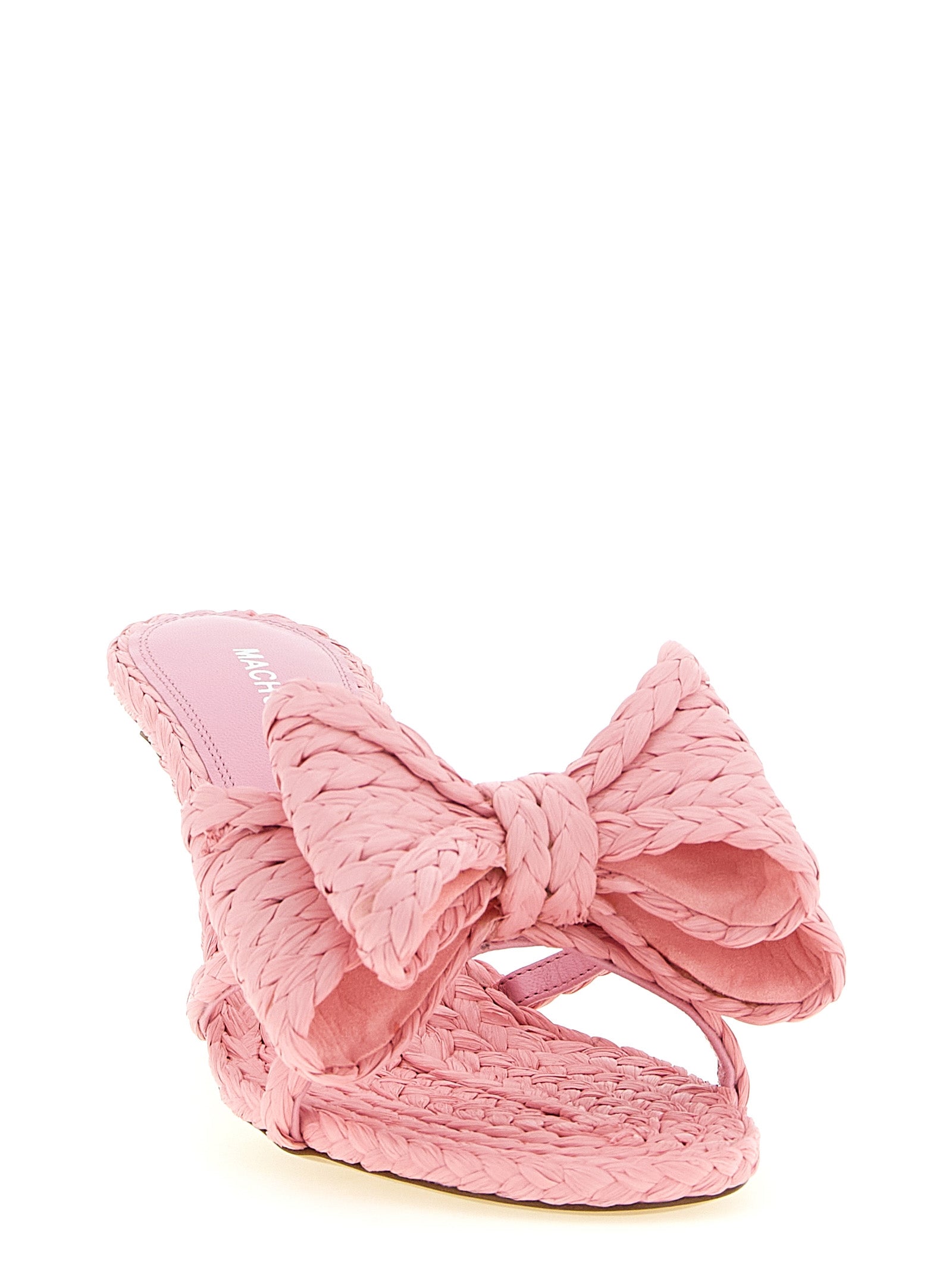 MACH & MACH Multicolor Raffia Stiletto Heel Sandals Curated Luxury Accessories by Orvyn