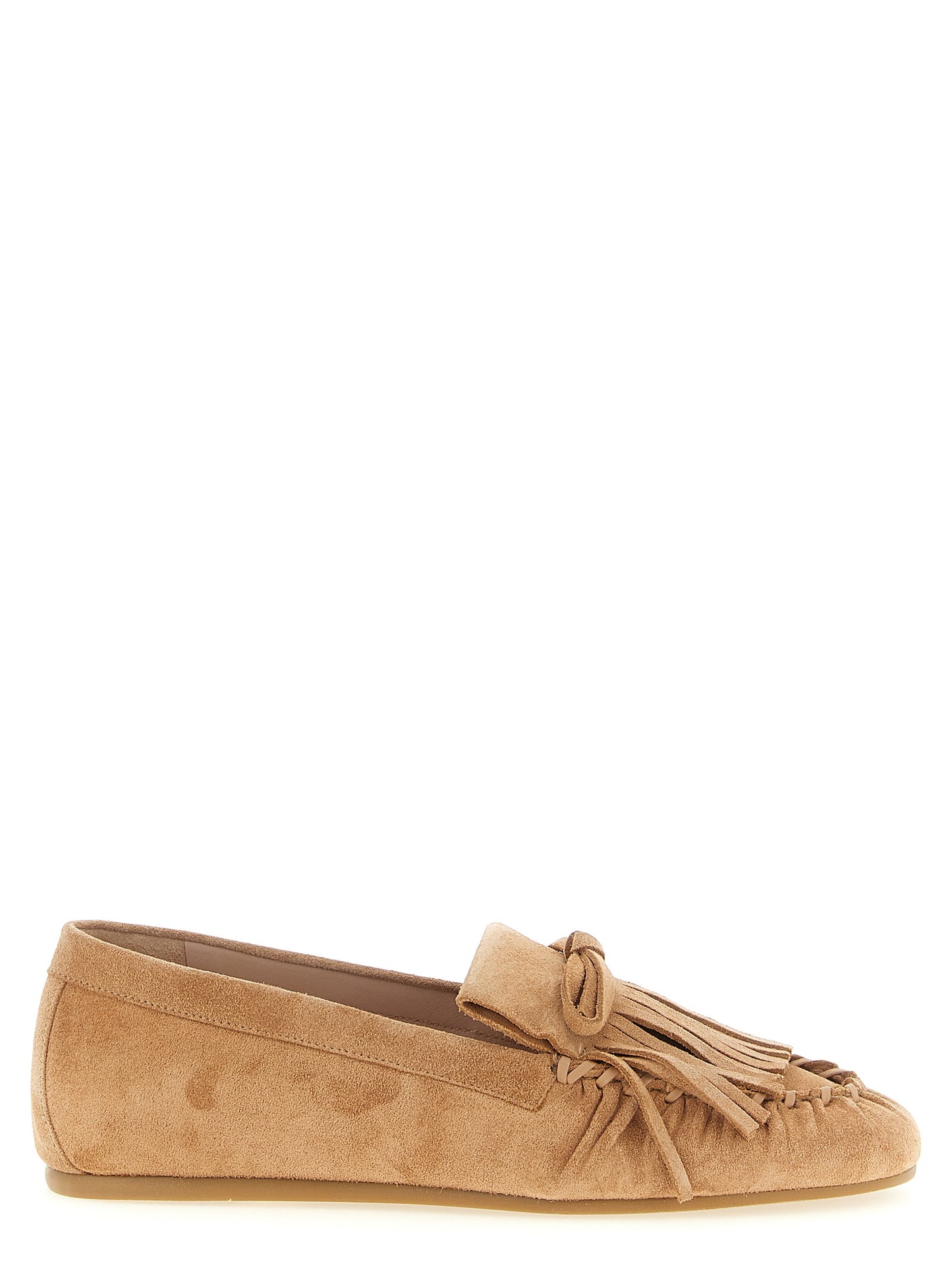 Stuart Weitzman Brown Calfskin Slip-On Loafers Curated Luxury Accessories by Orvyn