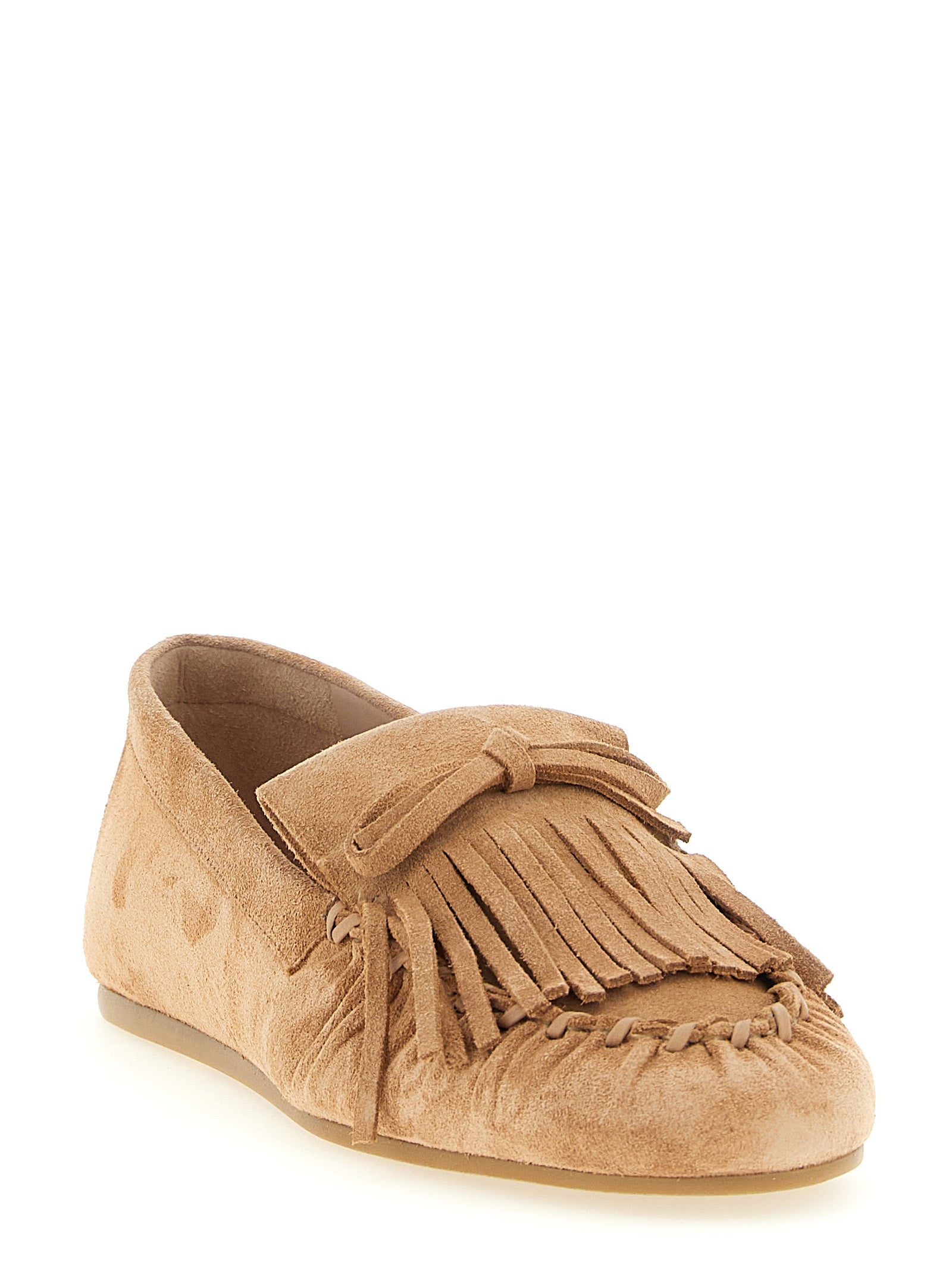 Stuart Weitzman Brown Calfskin Slip-On Loafers Curated Luxury Accessories by Orvyn