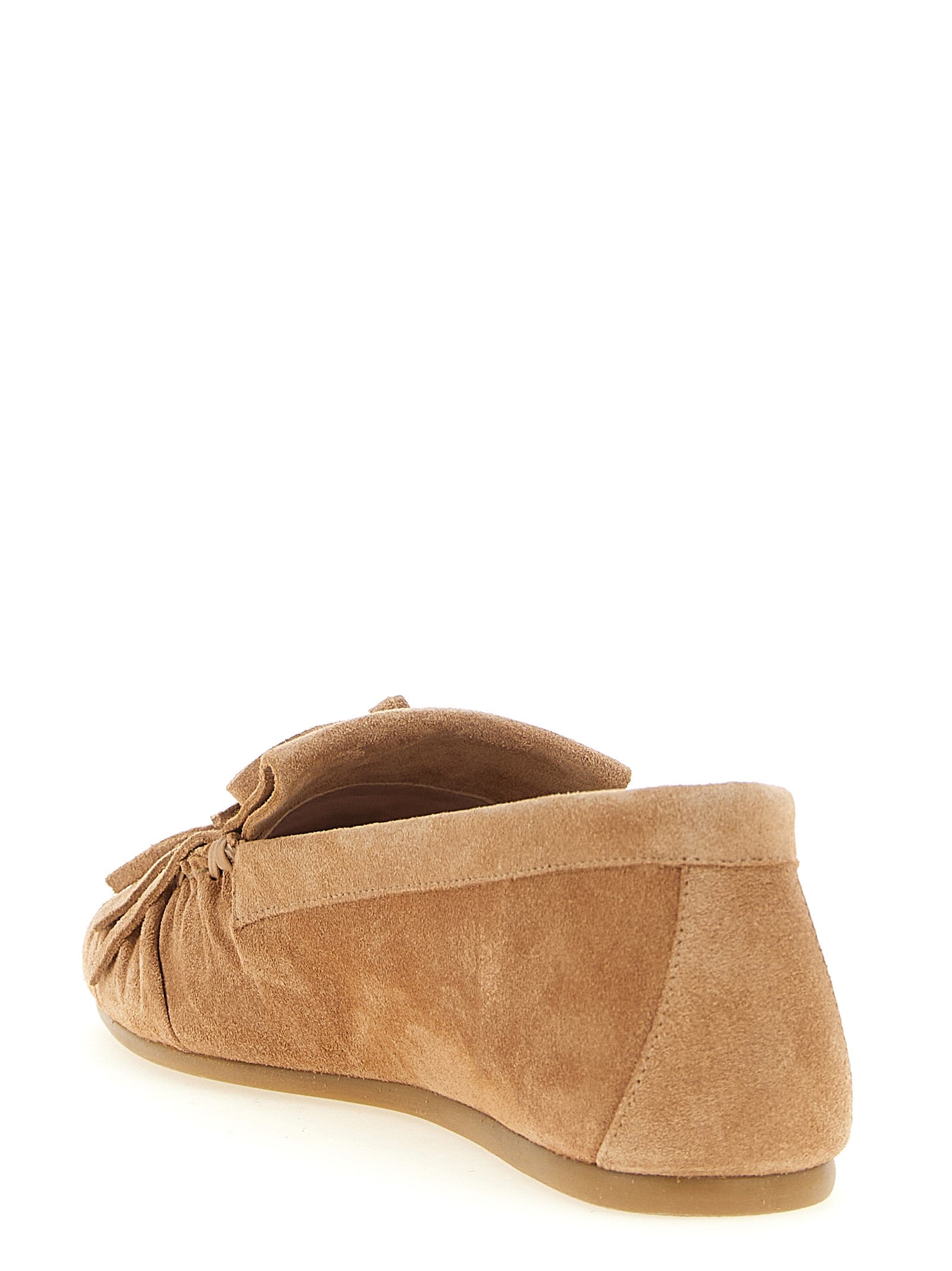 Stuart Weitzman Brown Calfskin Slip-On Loafers Curated Luxury Accessories by Orvyn