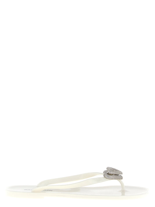 MACH & & White 'Double Heart' Sandals weiss