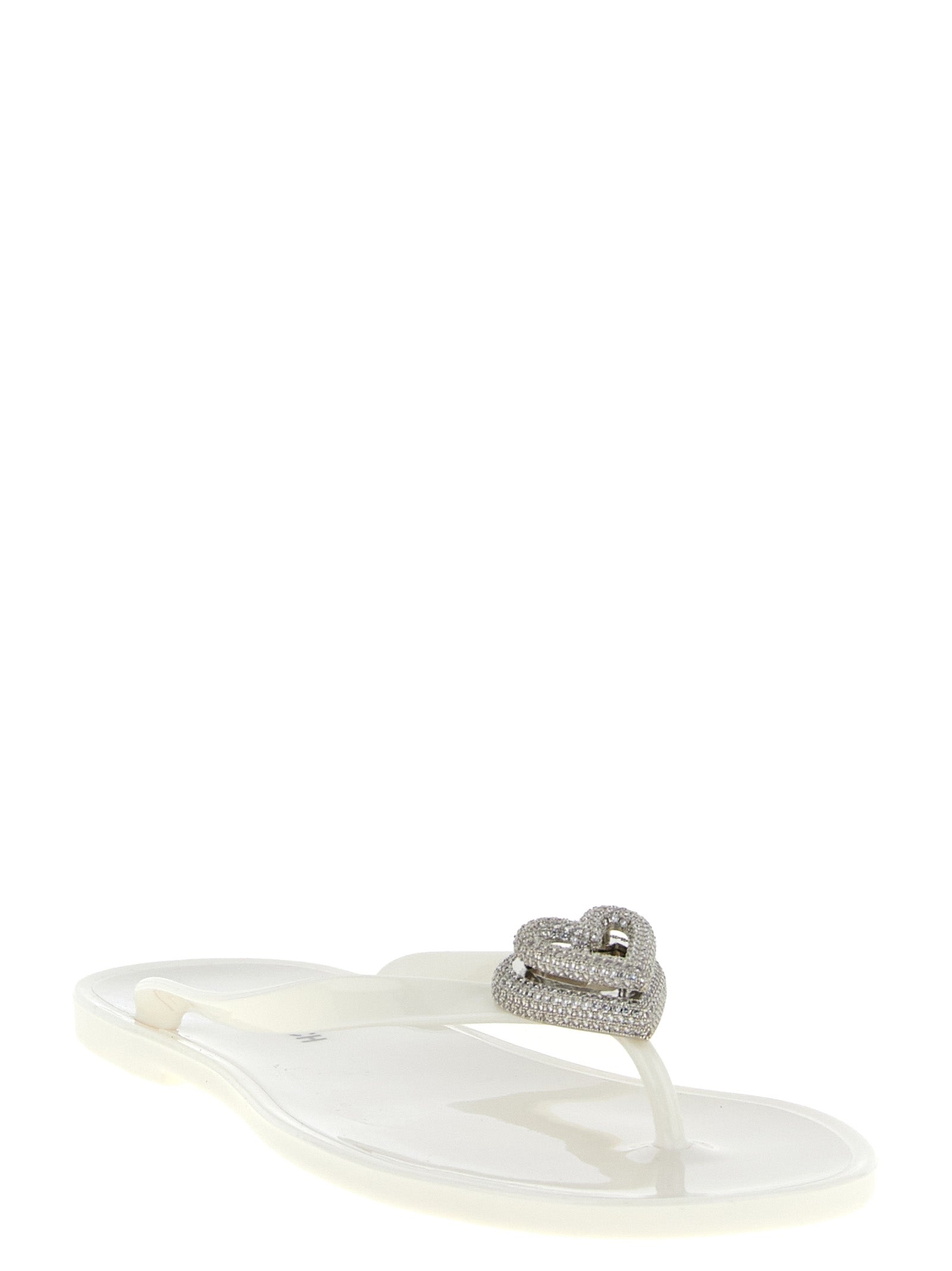 MACH & & White 'Double Heart' Sandals weiss