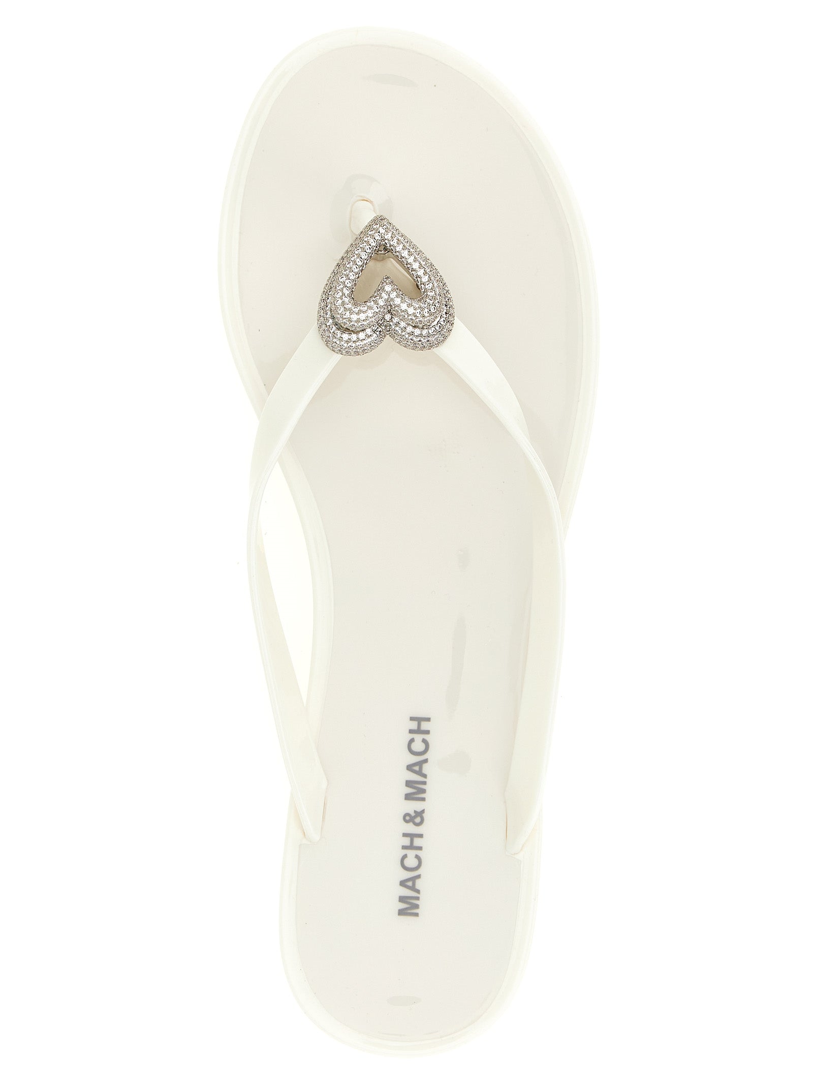 MACH & & White 'Double Heart' Sandals weiss