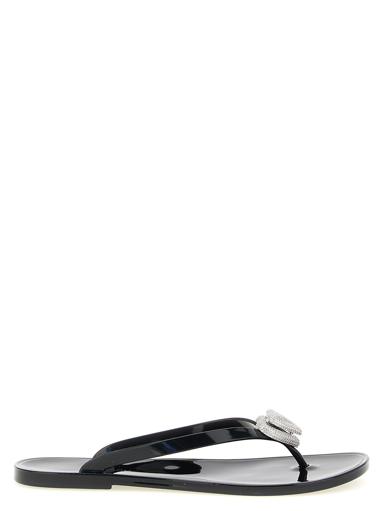 MACH & MACH Black Pvc Slides Curated Luxury Accessories by Orvyn