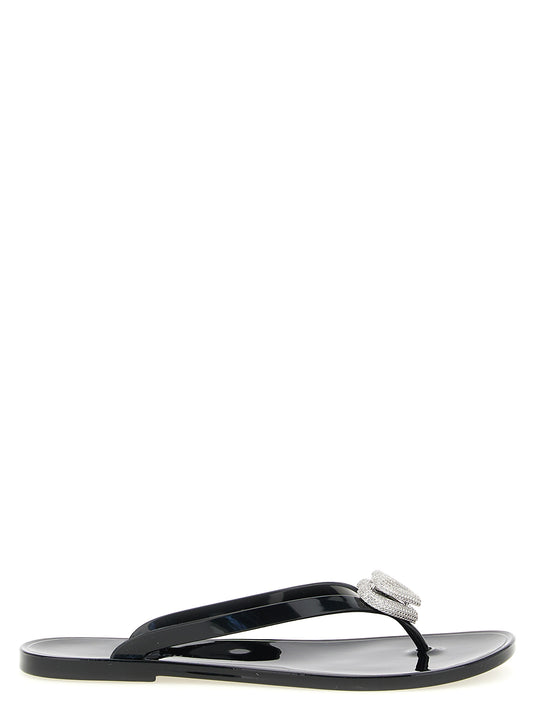 MACH & MACH Black Pvc Slides Curated Luxury Accessories by Orvyn