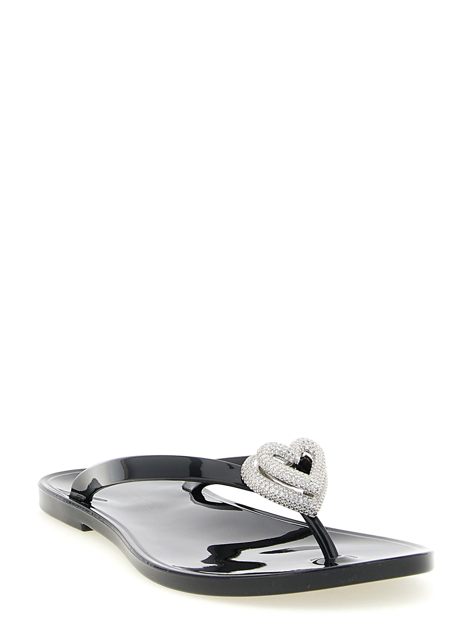 MACH & MACH Black Pvc Slides Curated Luxury Accessories by Orvyn