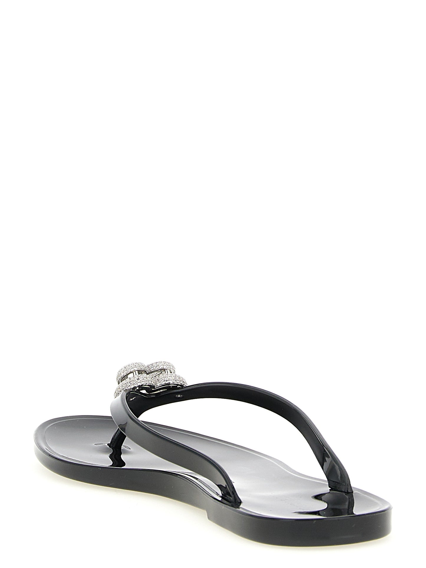 MACH & MACH Black Pvc Slides Curated Luxury Accessories by Orvyn