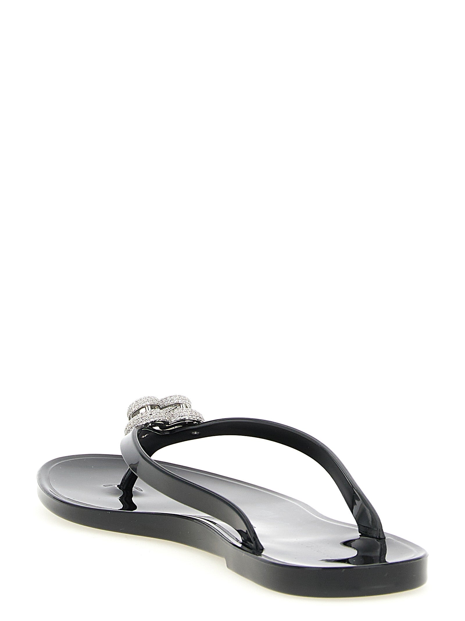 MACH & MACH Black Pvc Slides Curated Luxury Accessories by Orvyn