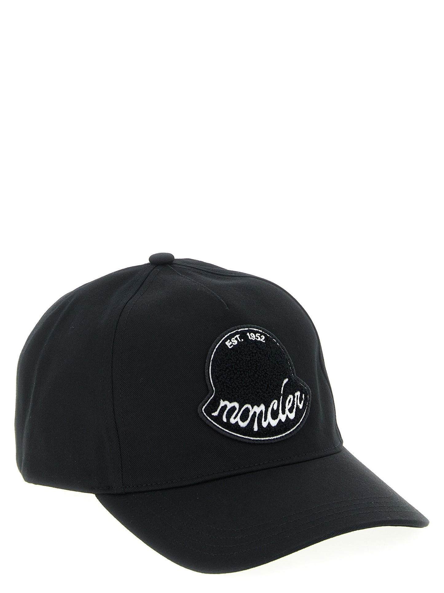 Moncler Black Cotton Cap (Baseball Hat) Curated Luxury Accessories by Orvyn