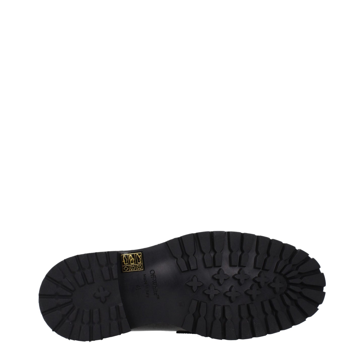 Off-White Black Leather Slip-On Loafers schwarz