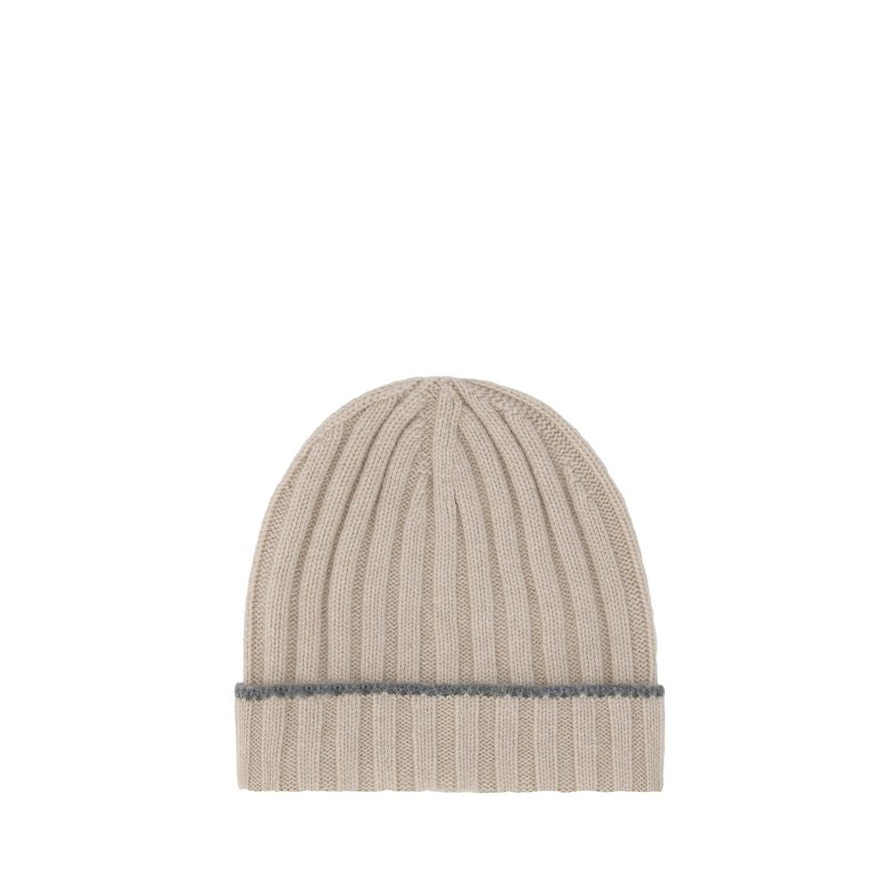 Brunello Cucinelli Beige Cashmere Beanie Curated Luxury Accessories by Orvyn