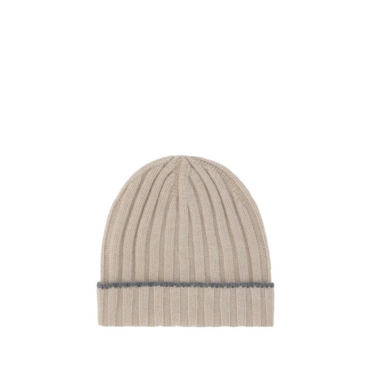 Brunello Cucinelli Beige Cashmere Beanie Curated Luxury Accessories by Orvyn