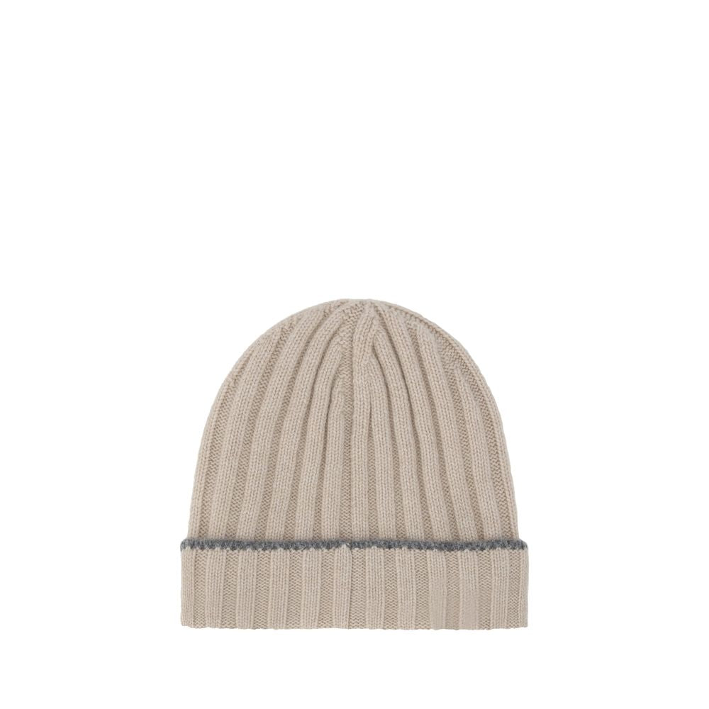 Brunello Cucinelli Beige Cashmere Beanie Curated Luxury Accessories by Orvyn
